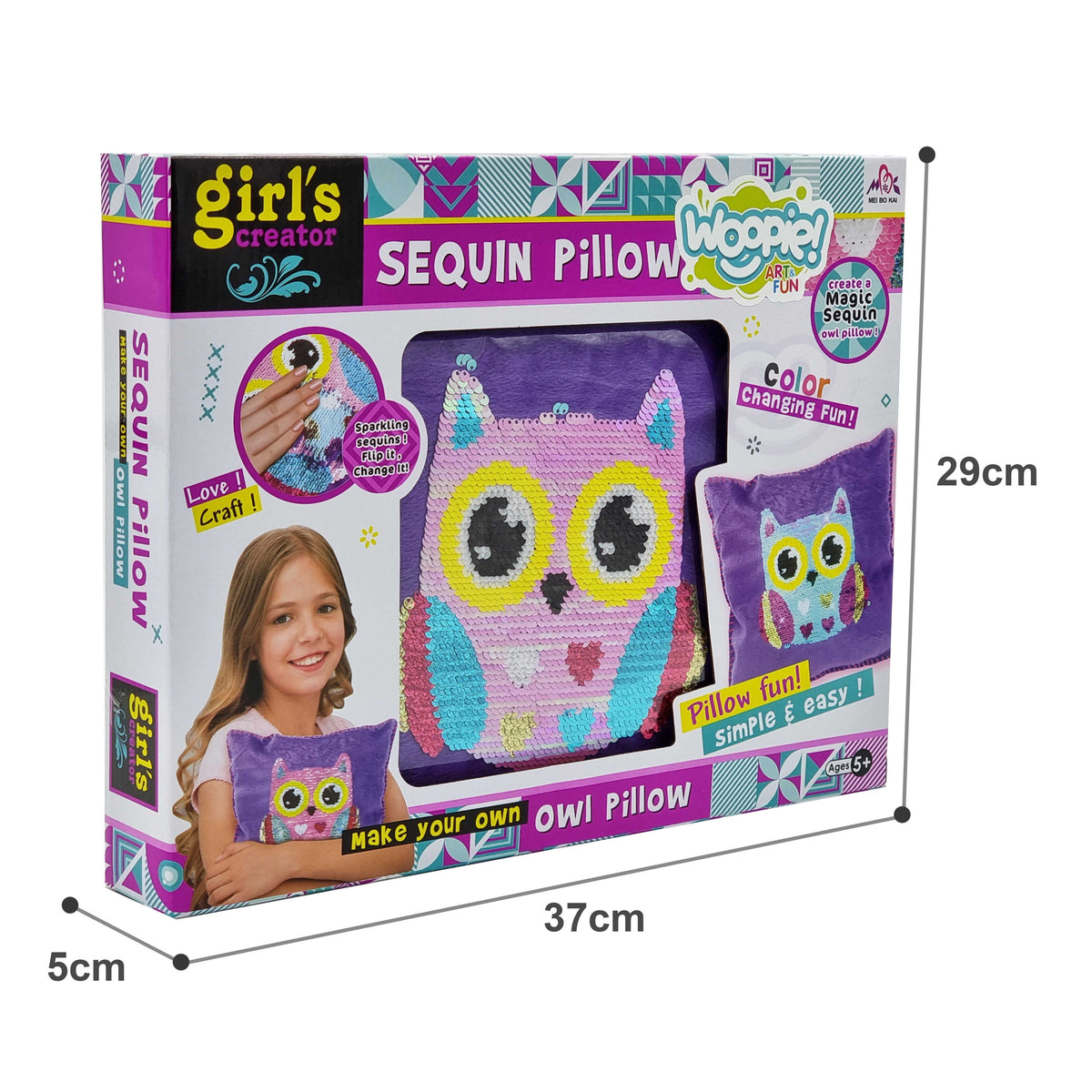 Woopie Art&fun Kreativset Eulenkissen zum Dekorieren
