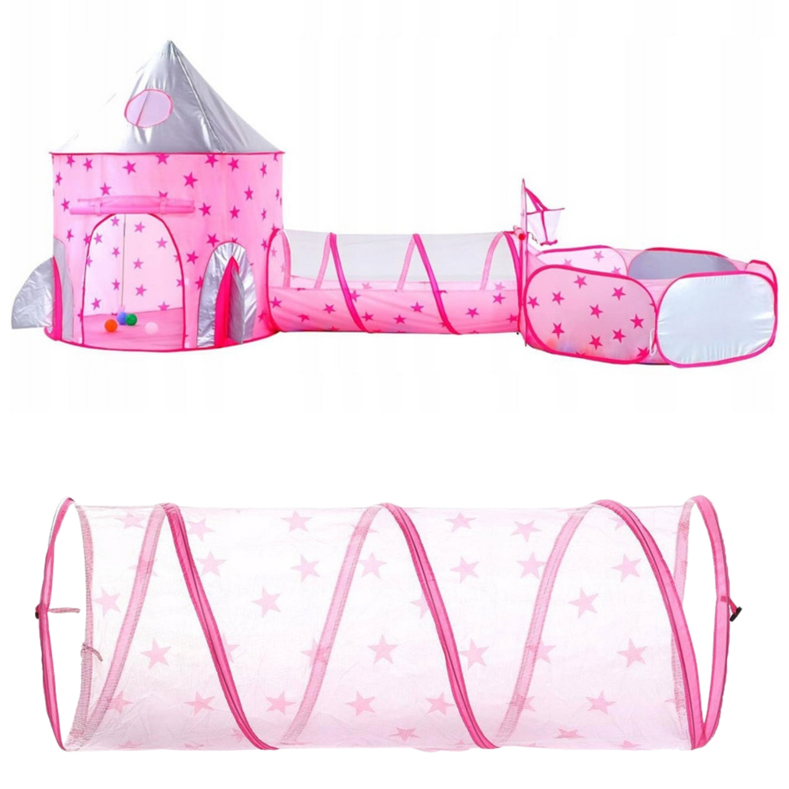 Woopie 3-in-1 Tent Princess Palace Xxl House Tunnel Dry Pool