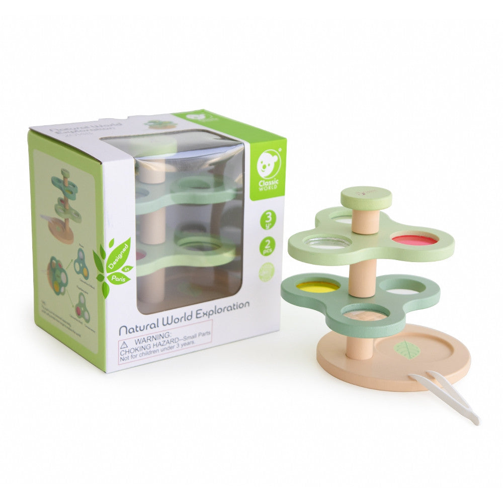 Loupe microscope 2 en 1 Classic World pour les enfants explorant le monde naturel