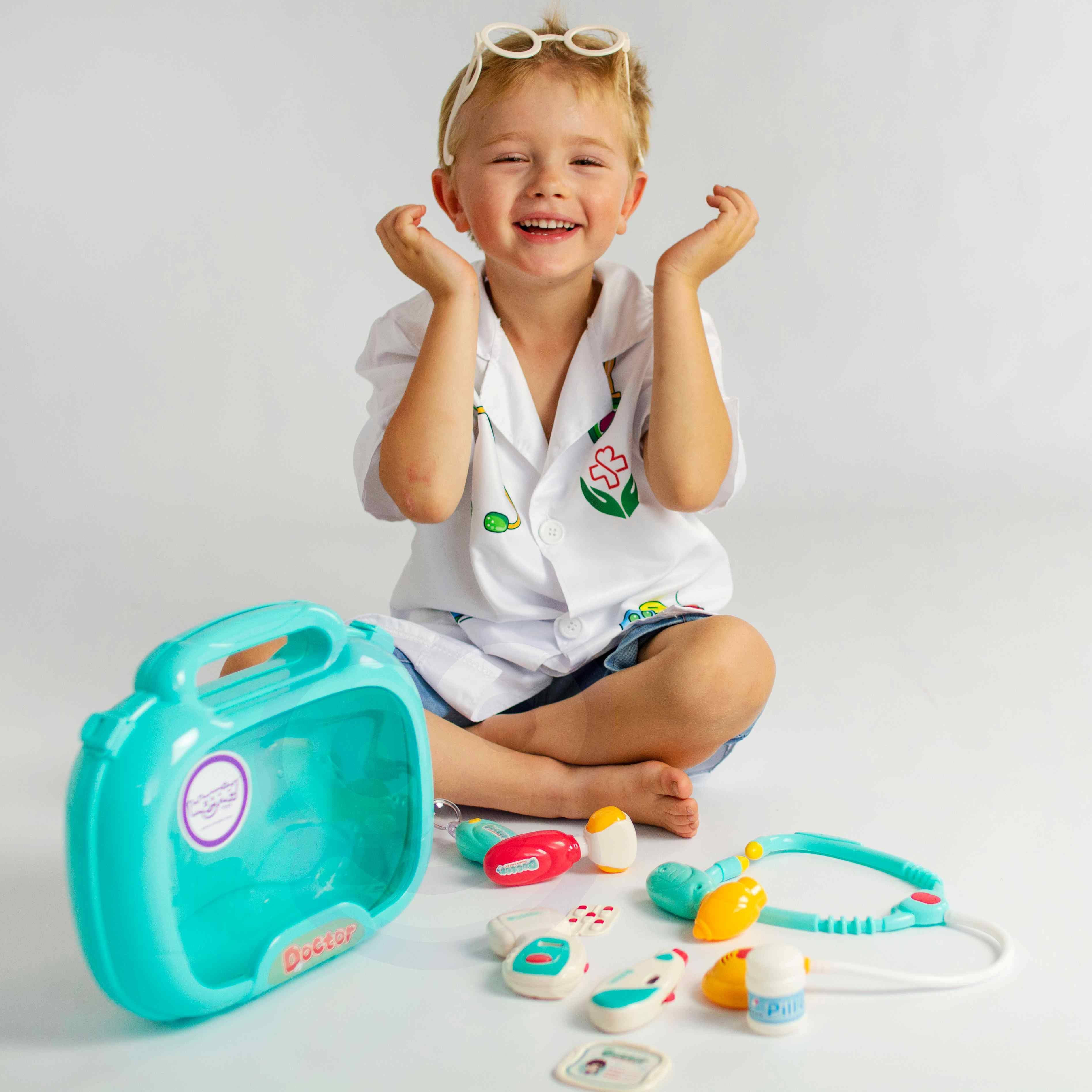 Woopie Medical Set Little Doctor Dottore in valigia Suono leggero + ACC.