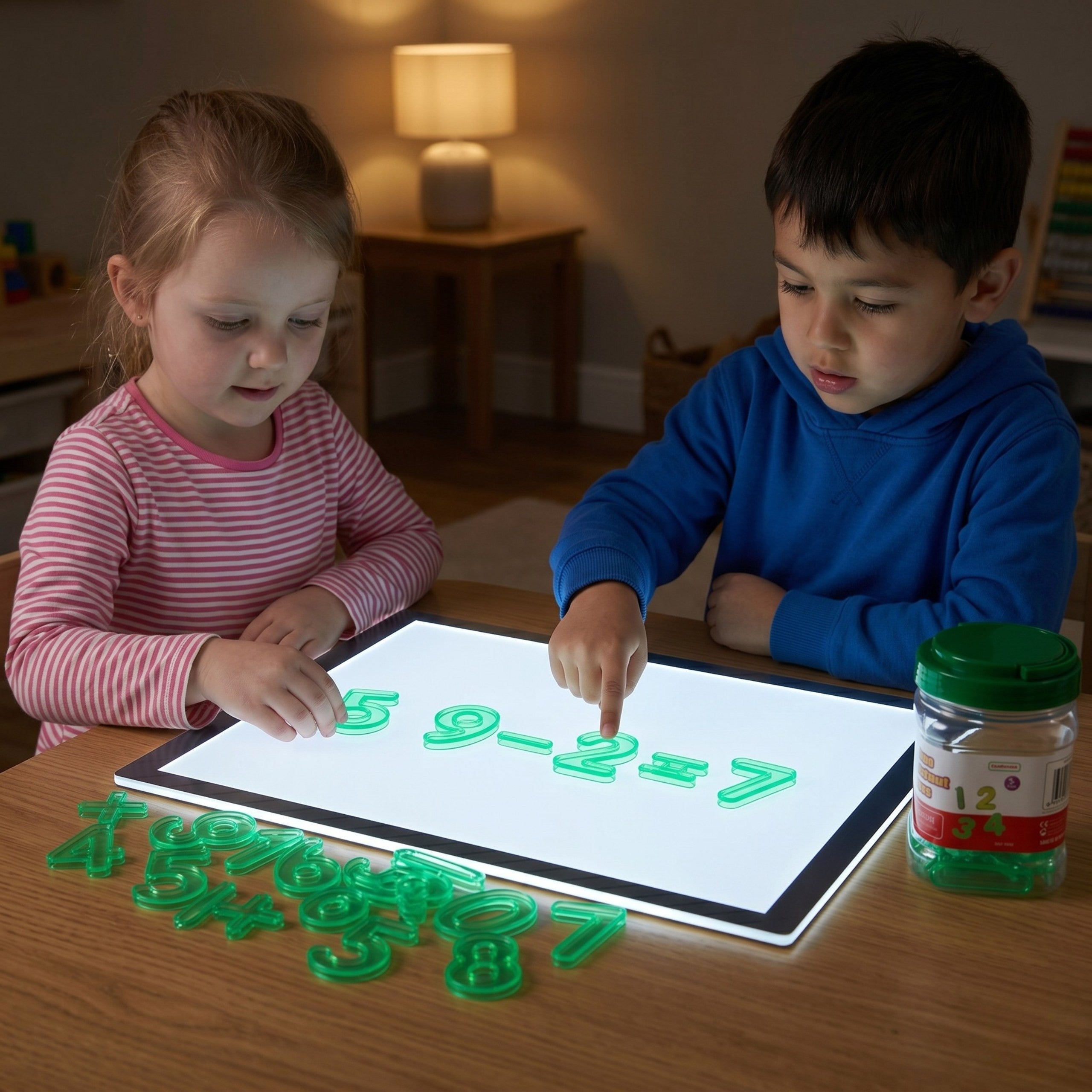 Masterkidz Прозрачни числа – математика на светлинния панел