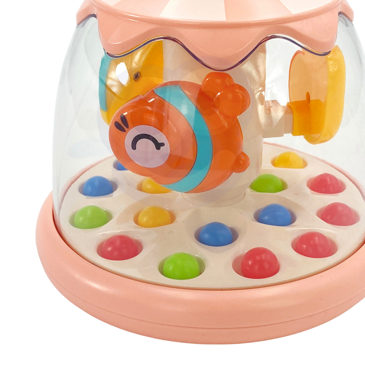 Woopie Baby Colorful Animals Ružový kolotoč s loptičkami