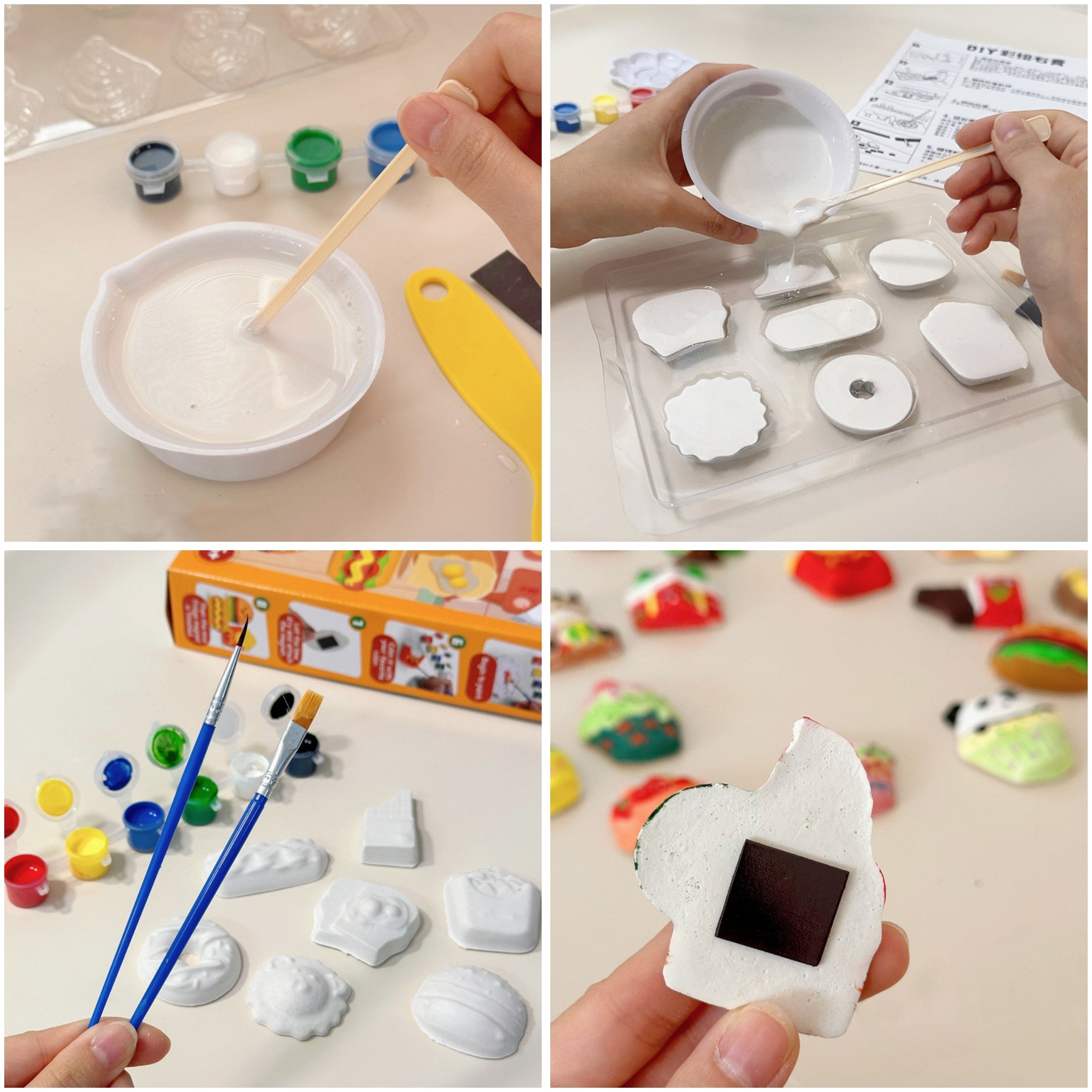 Woopie Diy Paint Craft Kit: Make Plaster Cast Figurines And Paint Them - Unicorn Kit