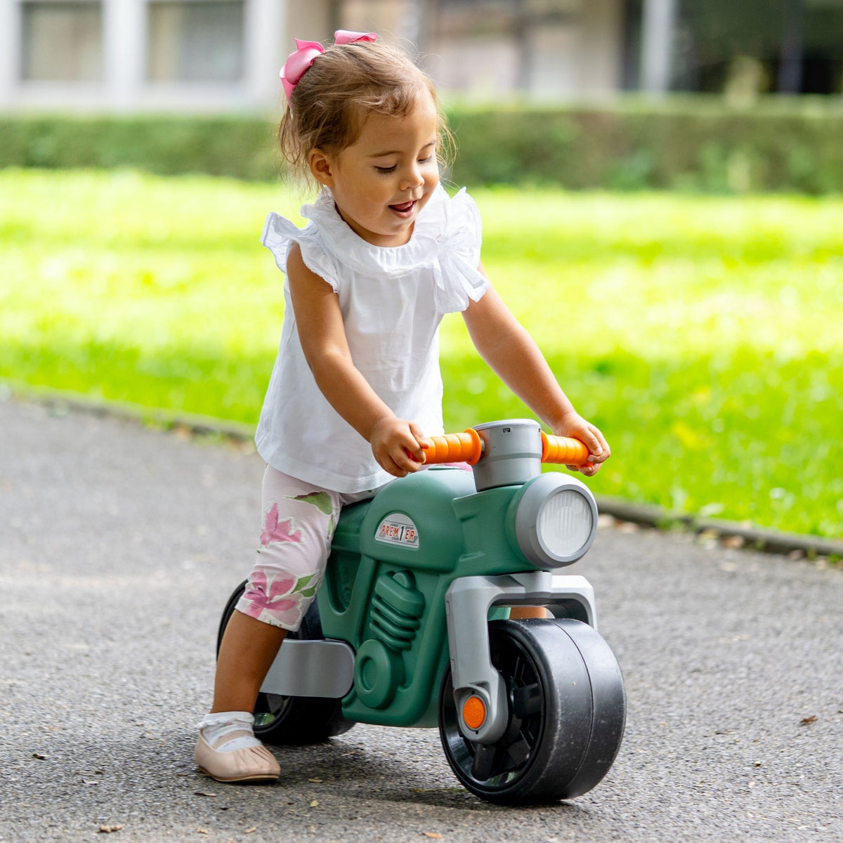 Falk Ride-on Motorrad Moto Premier Vintage Grün für 1-3 Jahre