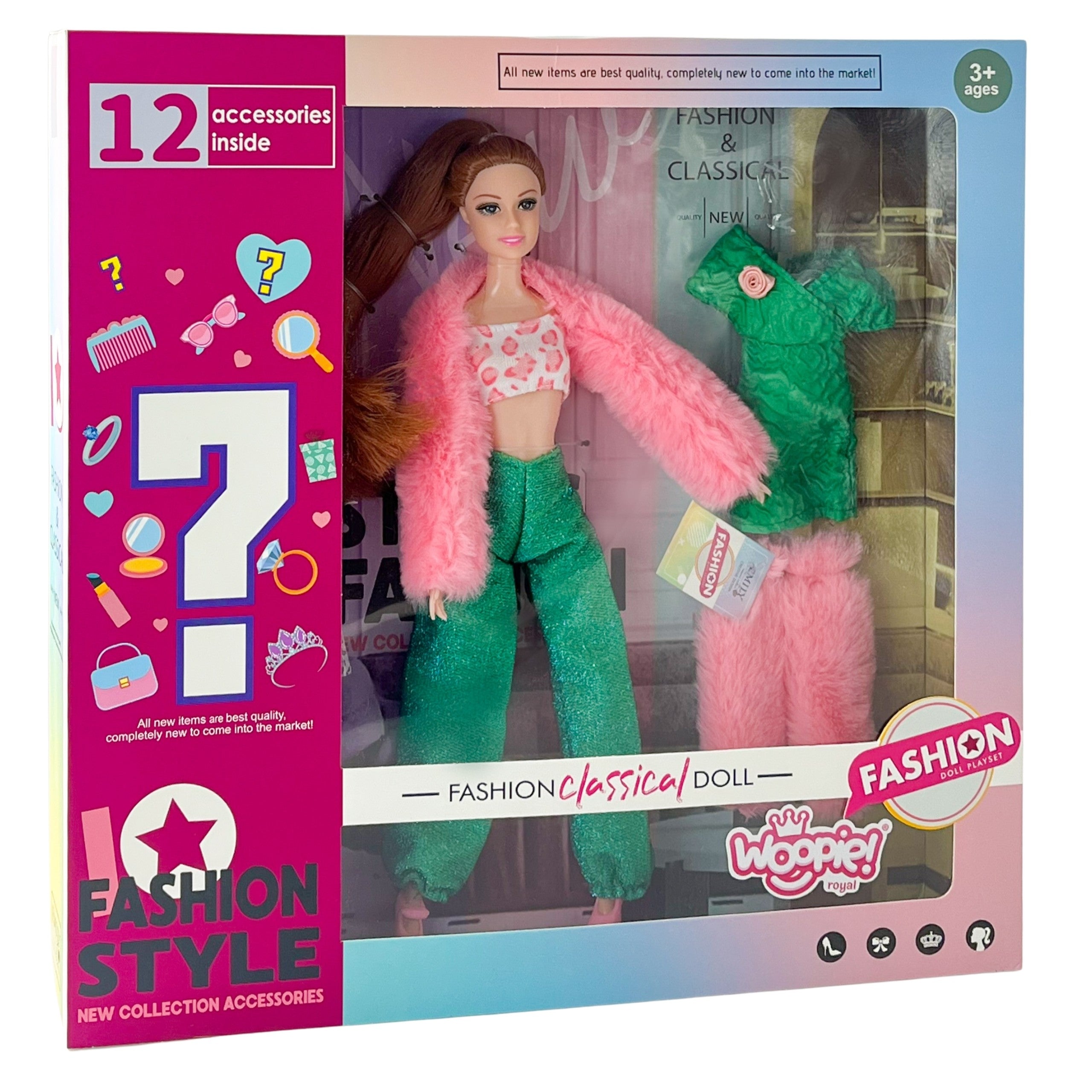 Woopie Royal Emi bambola 30 cm - 12 sorprese nascoste + vestiti e accessori