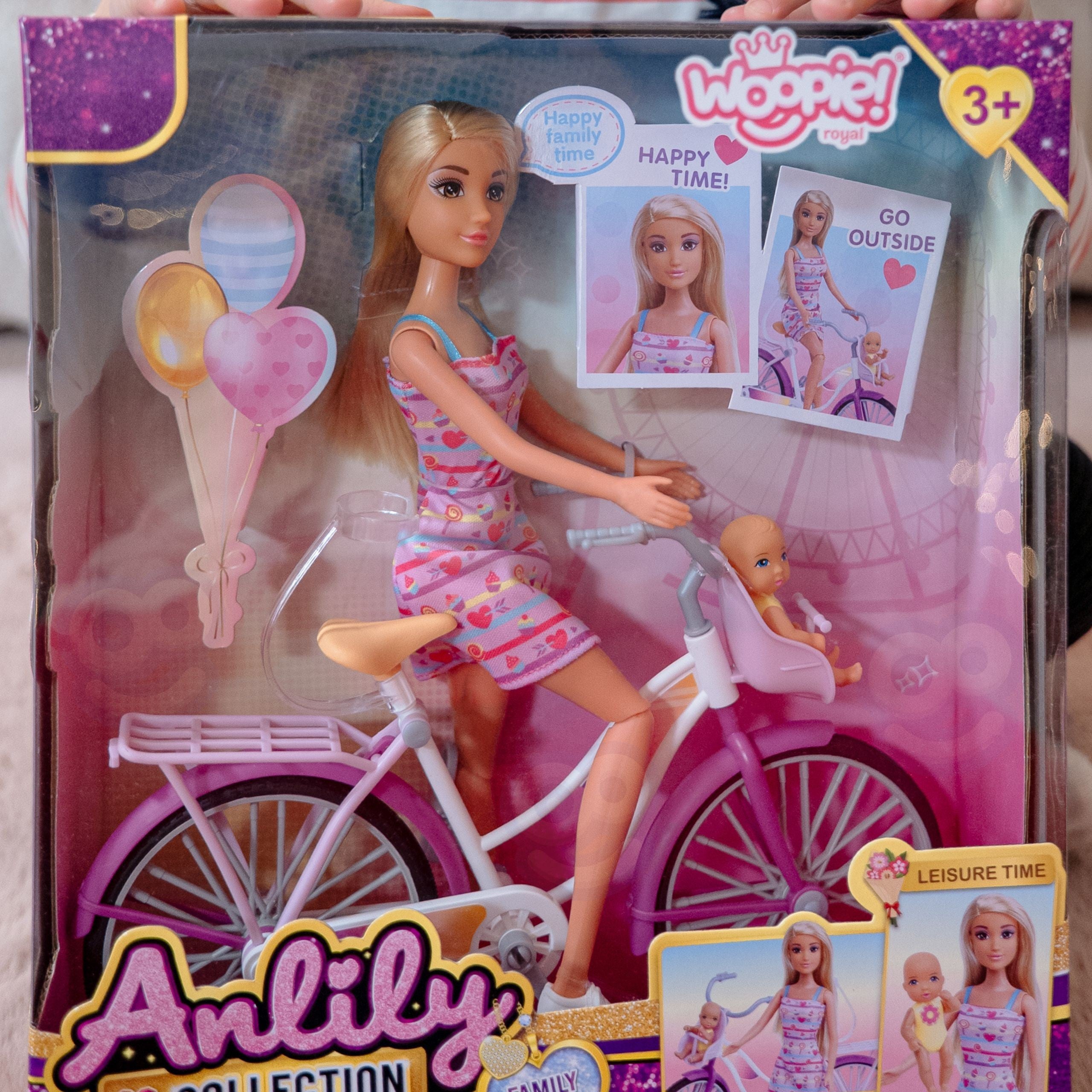 Woopie Royal Lily The Cyclist Baby Doll In A Bike Seat