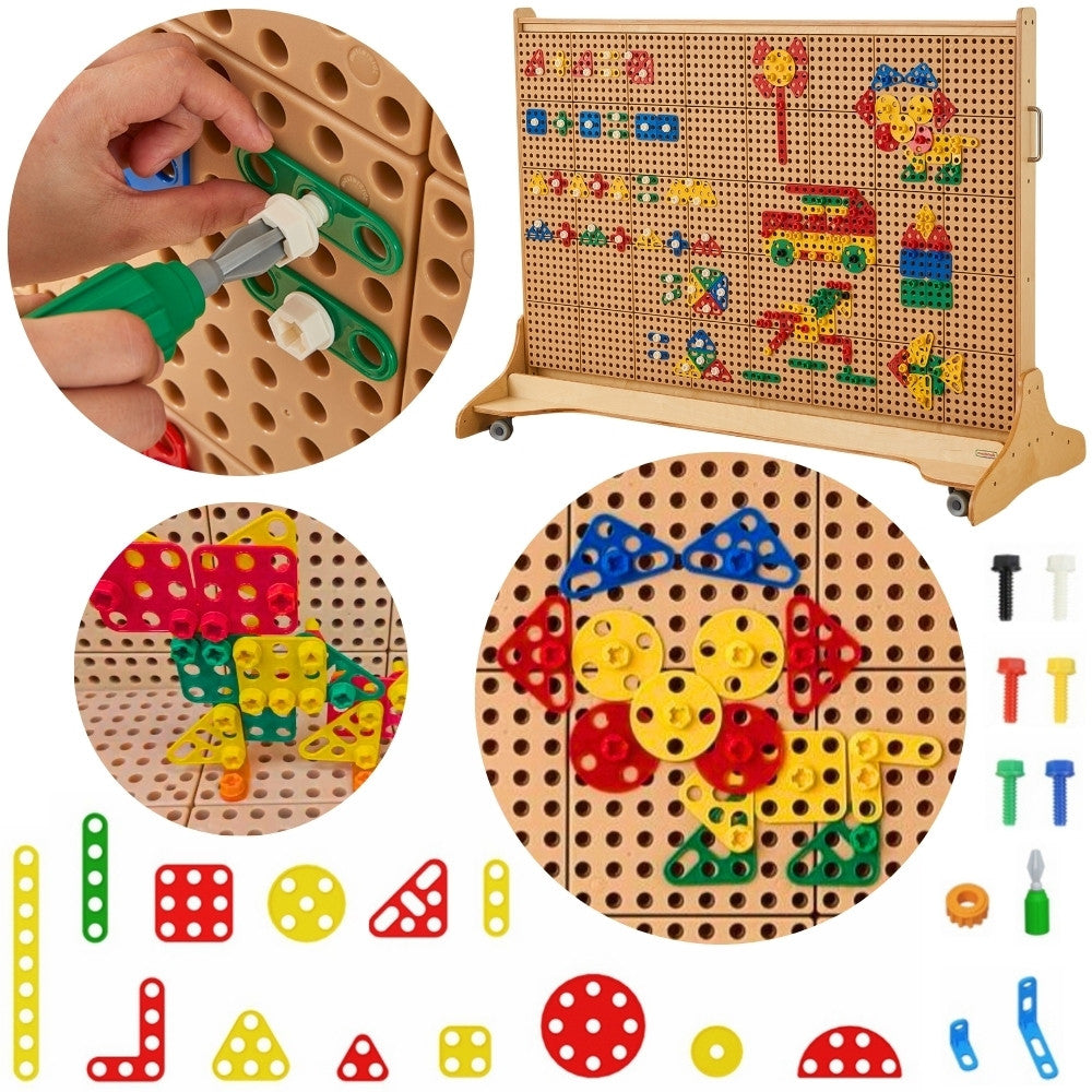 Masterkidz Комплект блокове с геометрични фигури за стенни панели на стеблото 260 бр.