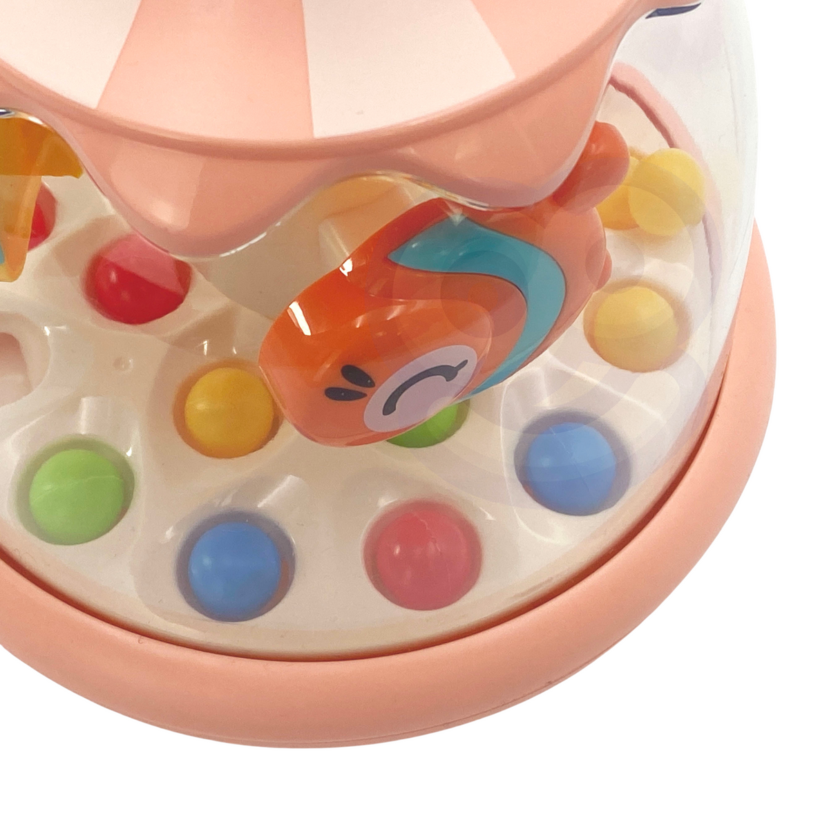 Woopie Baby Colorful Animals Ružový kolotoč s loptičkami