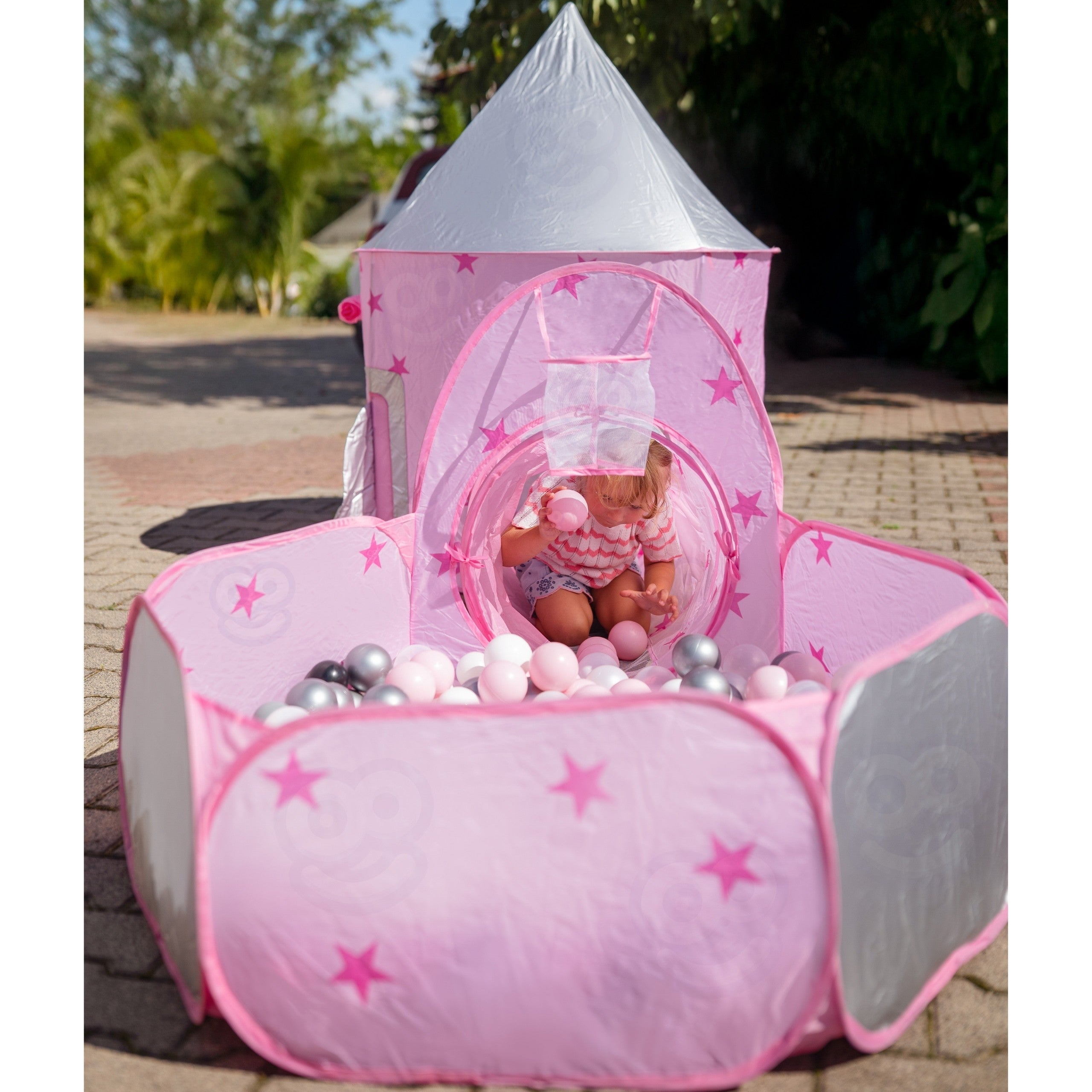 Woopie 3-in-1 Tent Princess Palace Xxl House Tunnel Dry Pool