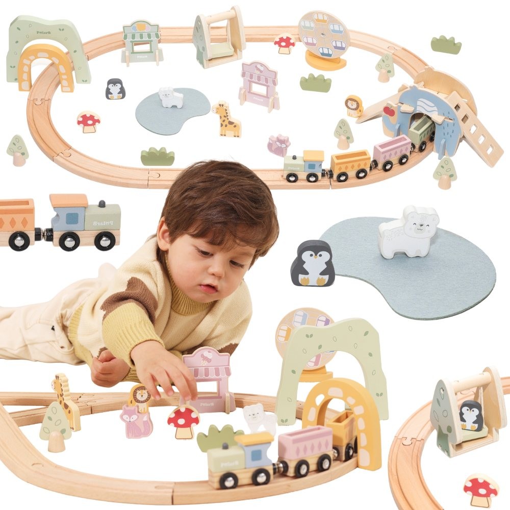 Viga Houten Trein Voor Kinderen Track 62 Stuks