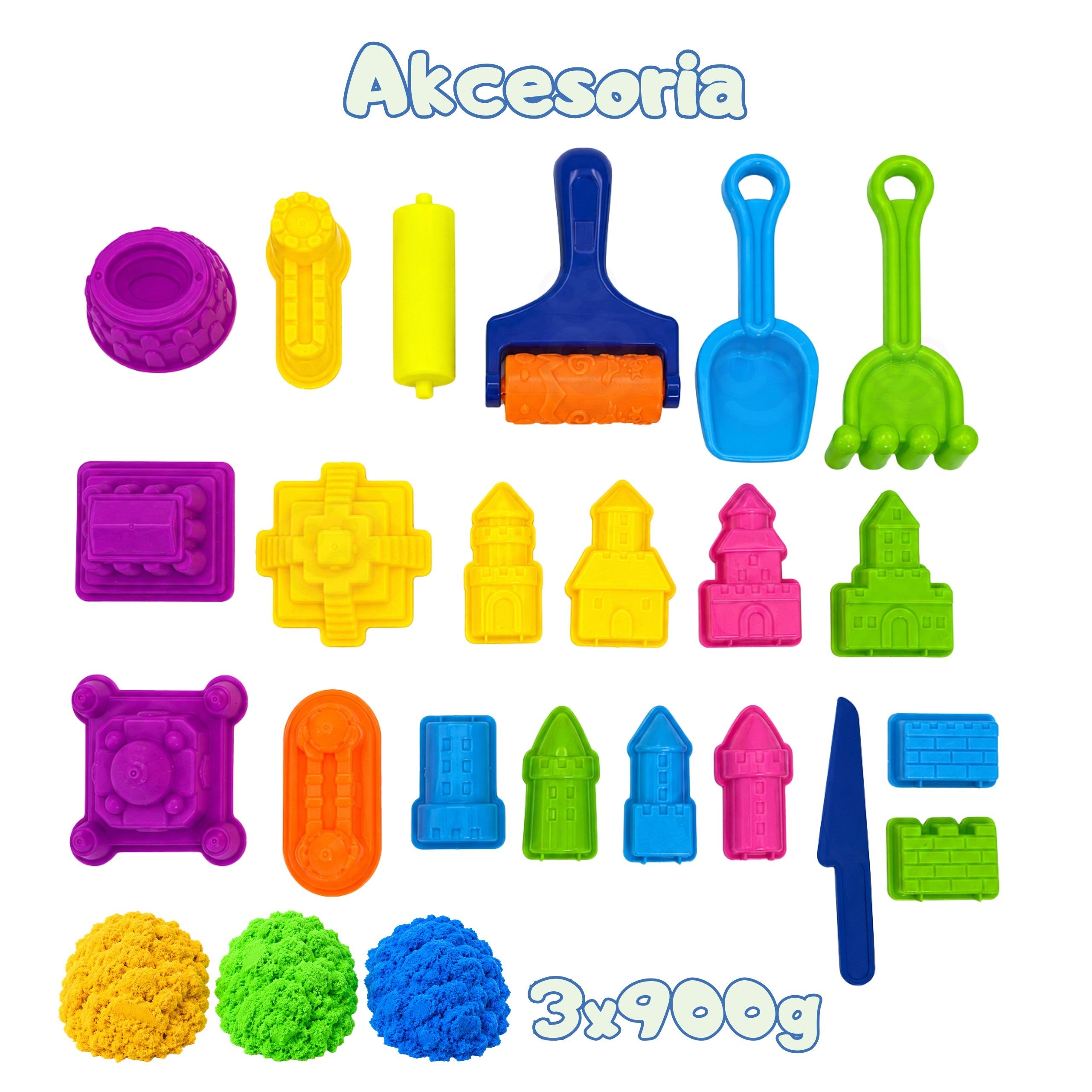 Woopie Kinetic Sand Magic Castle Set 22 Pcs Suitcase