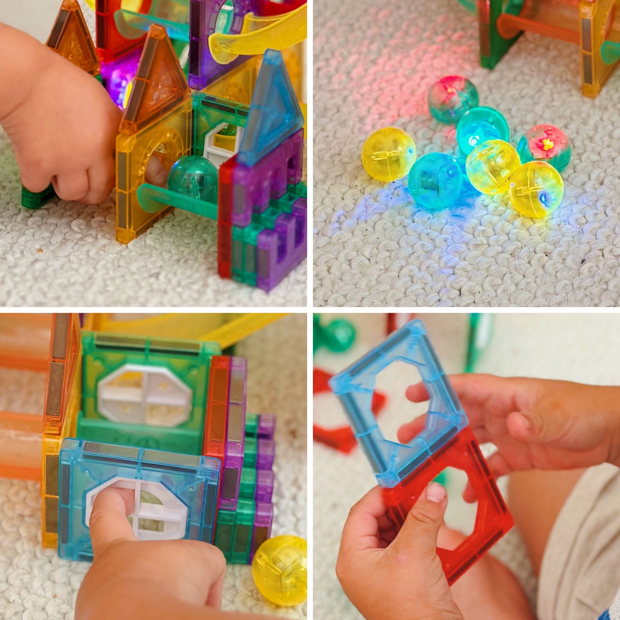 Woopie Magnetic Construction Blocks 3d Educational Set Ball Track 105pcs.