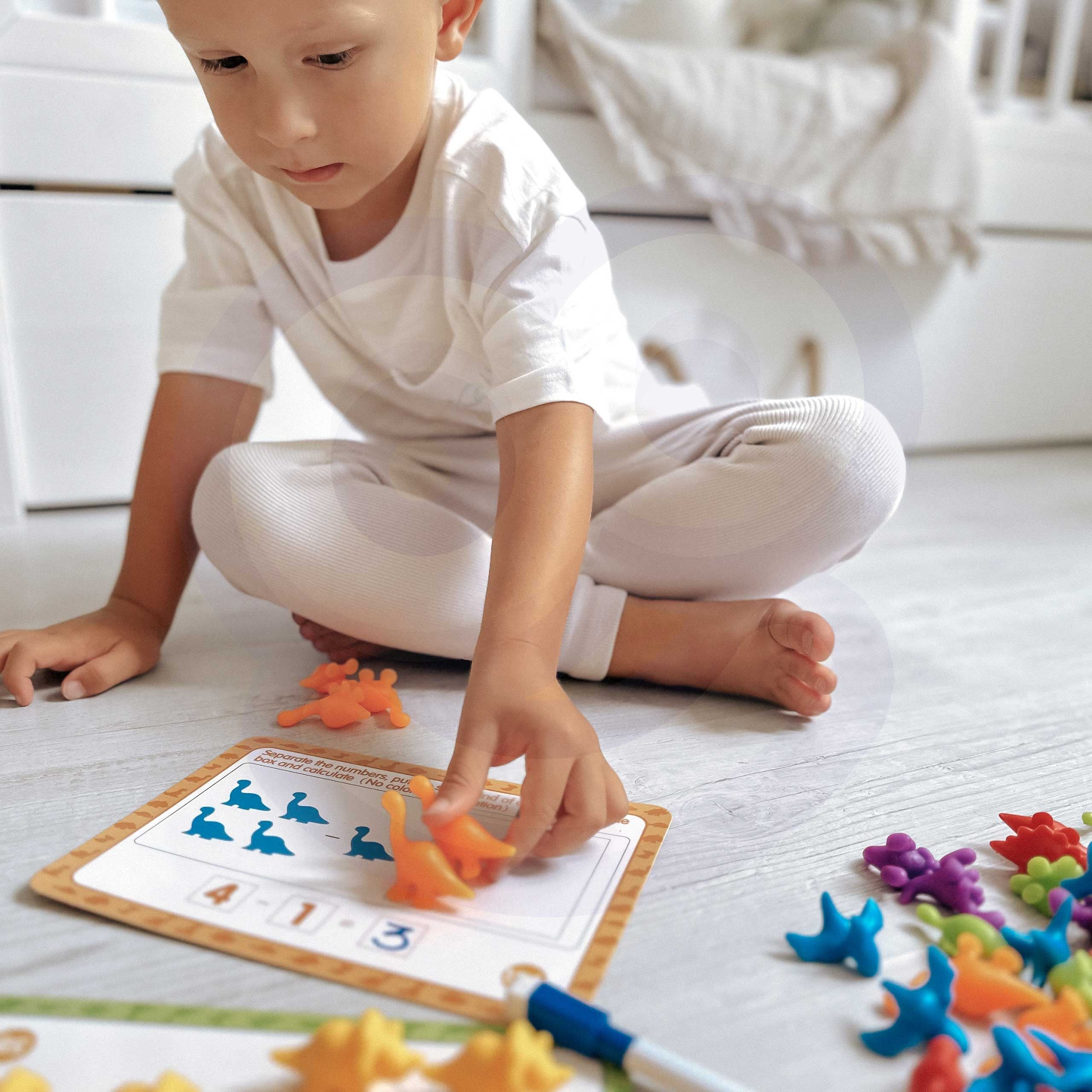 Woopie Montessori Образователен комплект Учим се да броим Цветни сортировъчни животни 83 бр.