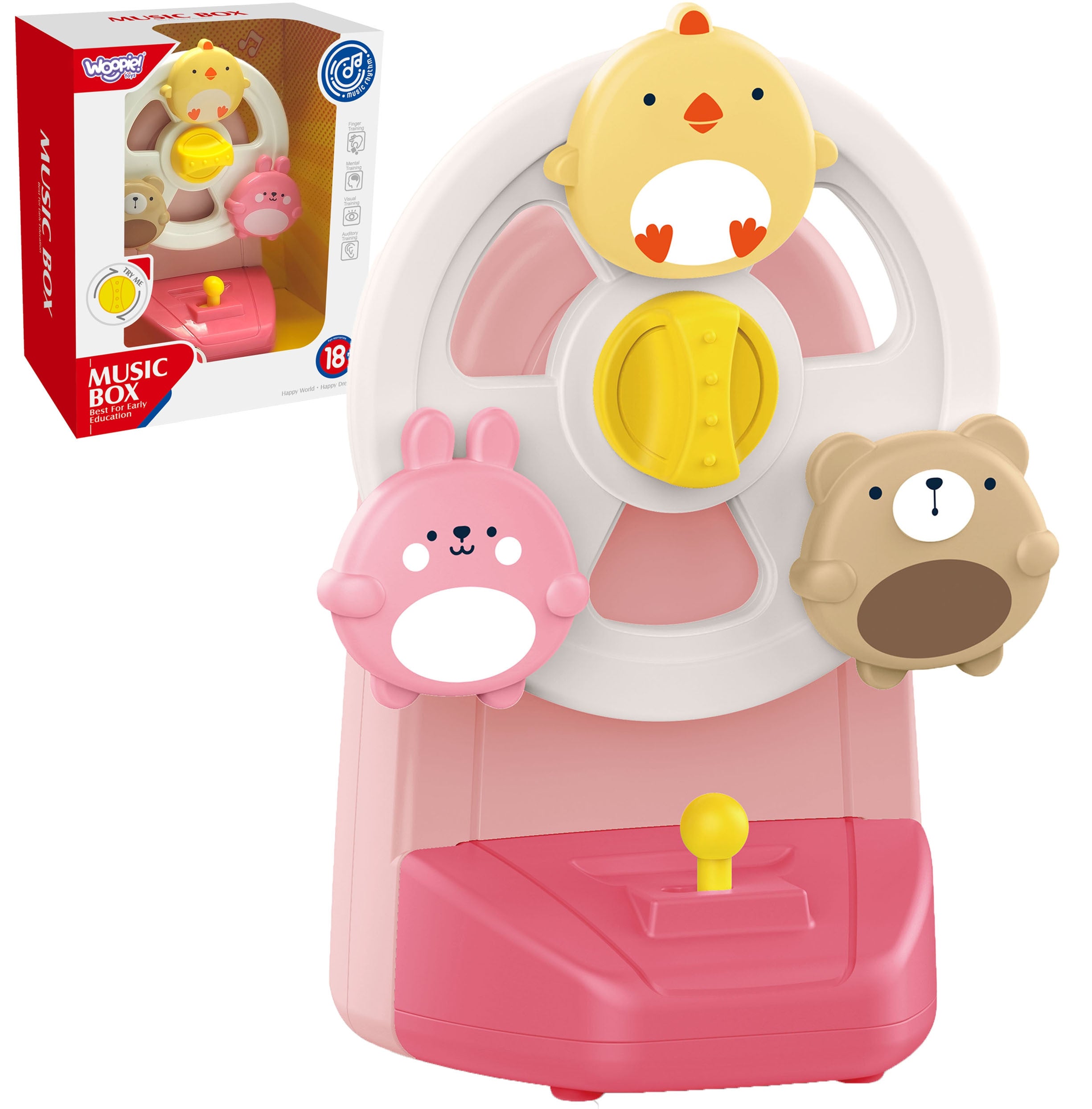 Woopie Baby Music Box Carousel Animals Musical Educational Toy