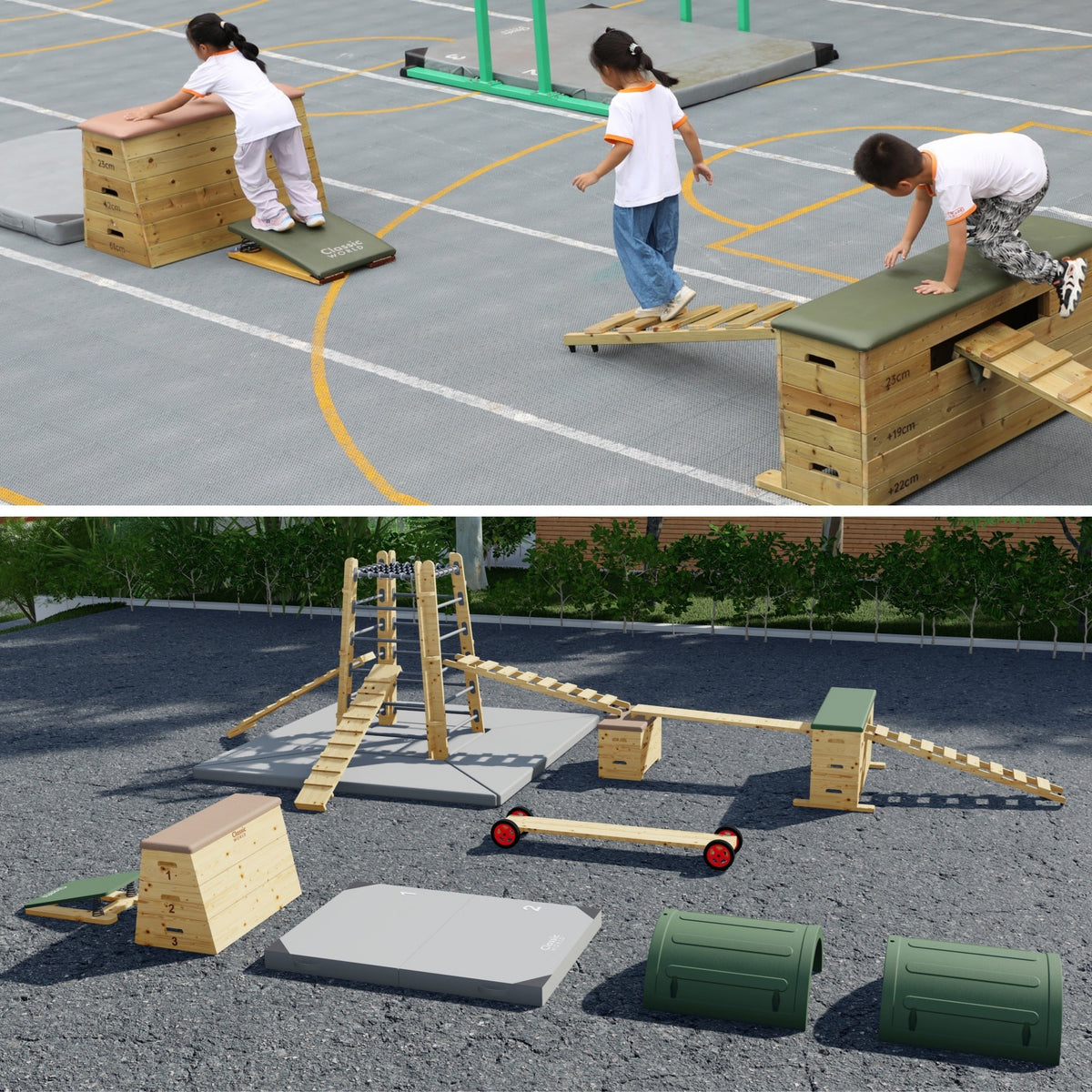 Certificados de tablero gimnástico de trampolín de madera Classic World Edu