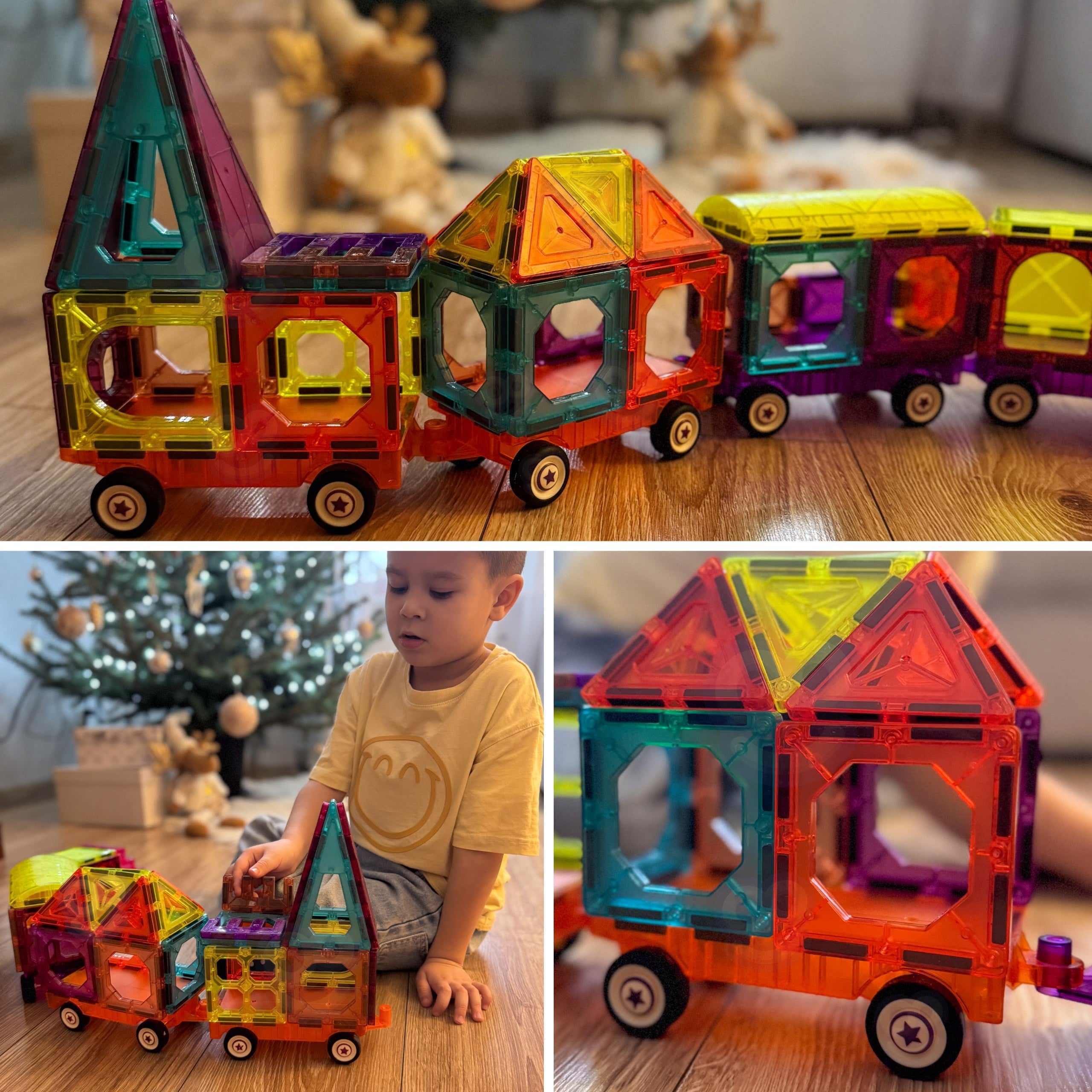 Woopie Magnetic 3d Blocks Train Set 71 Pcs.