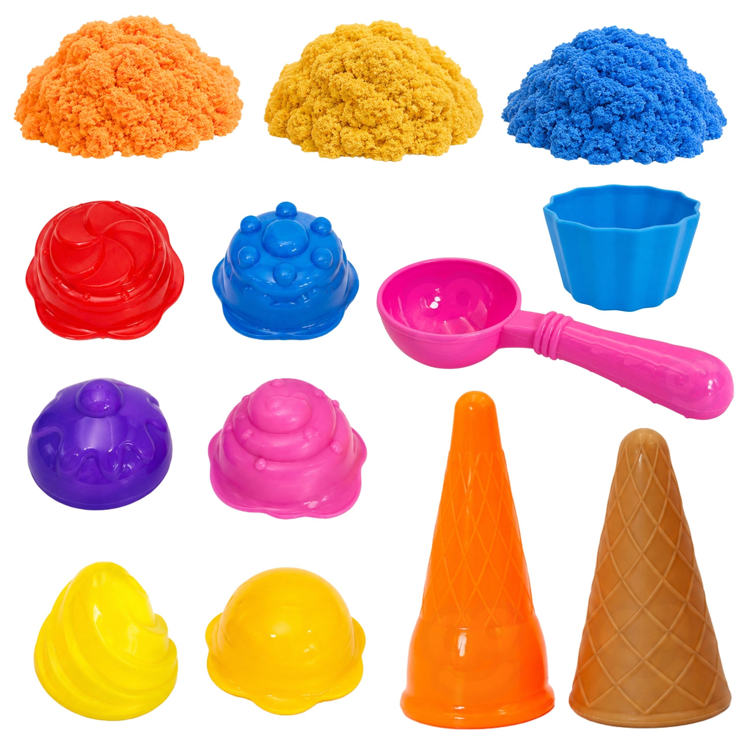 Sand Fairy Kinetic Sand Set Zmrzlinářství 13 ks