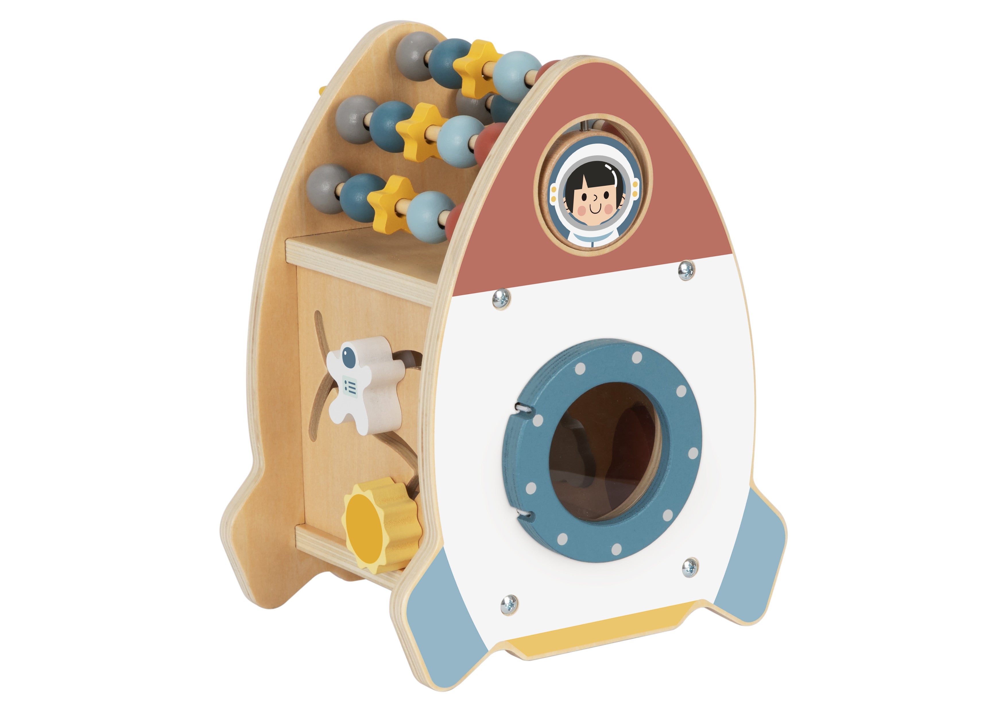 Tooky Toy Space Rocket Activity Sorter Wooden Maze