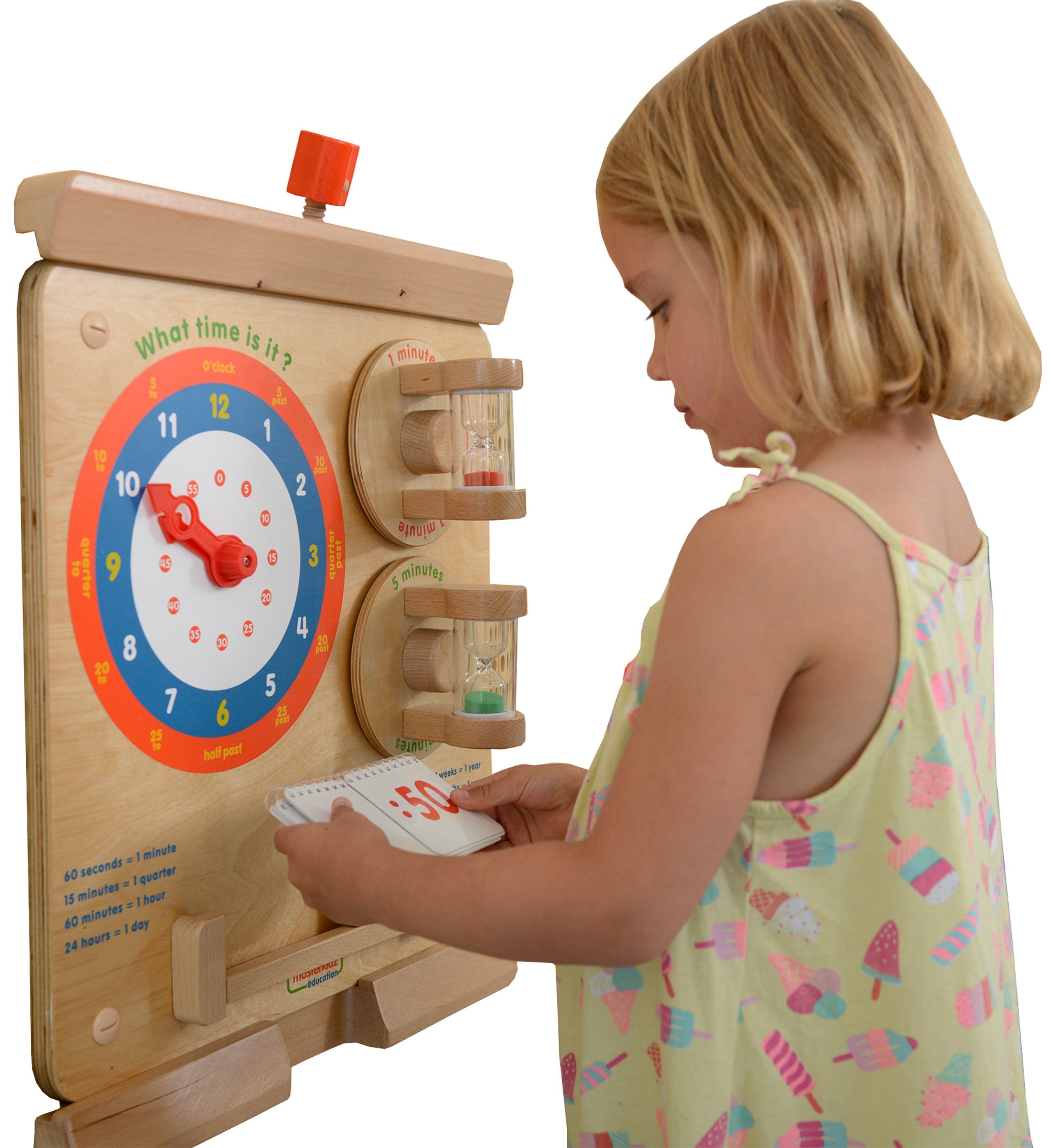 Образователна дъска Masterkidz Learning To Read The Clock Flex Wall