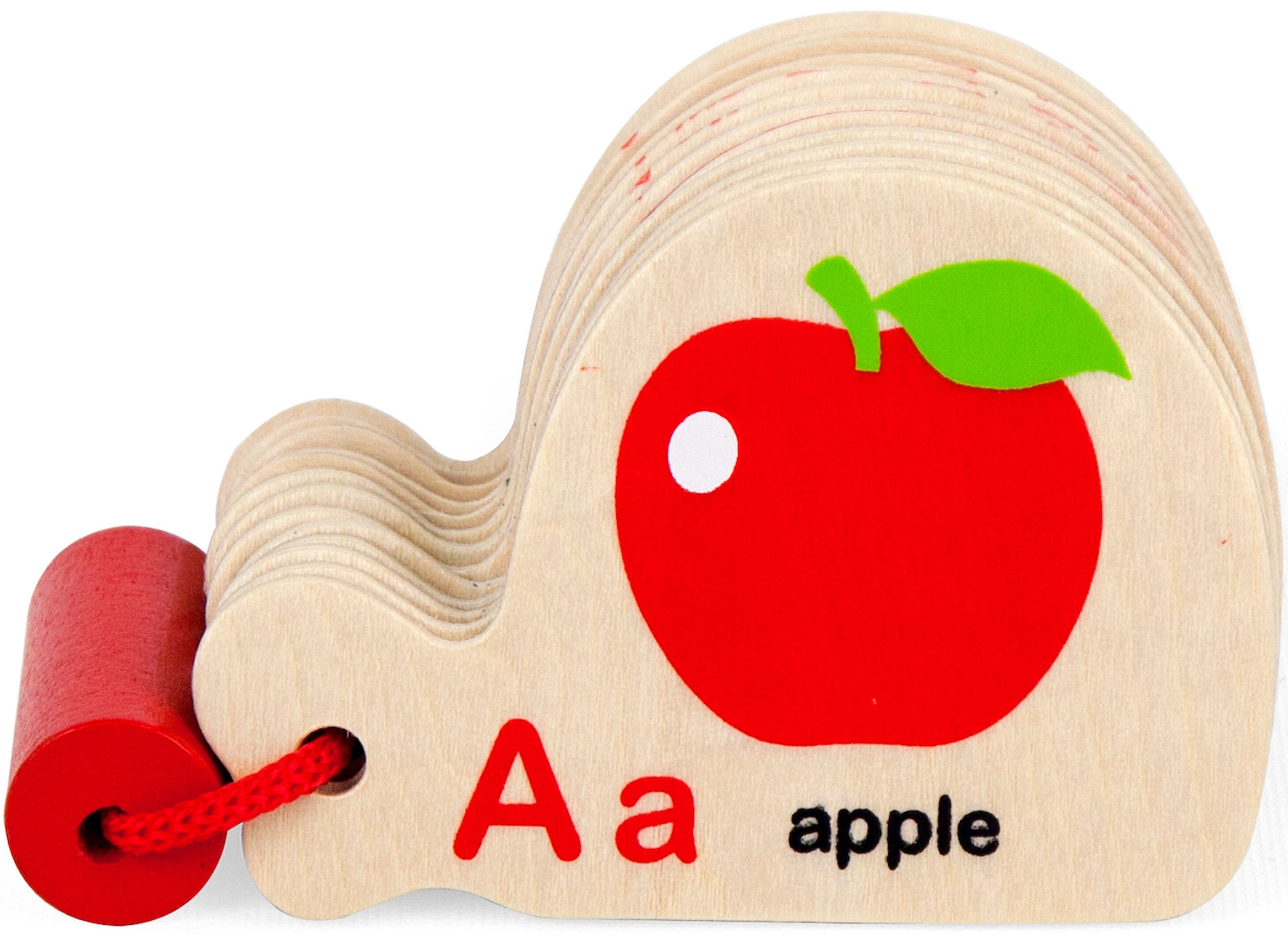Aibítir Montessori adhmaid Viga agus Leabhar Foghlama Béarla