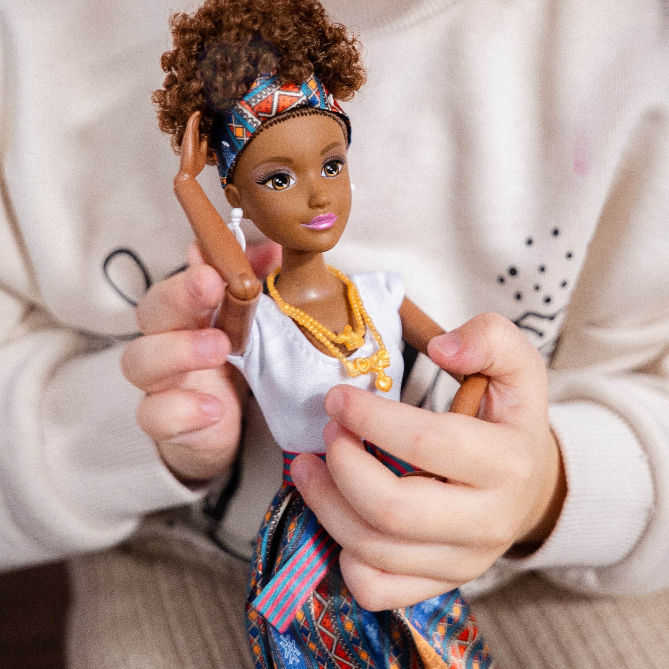 Woopie Royal Lili Mulatto Doll In An Elegant Dress