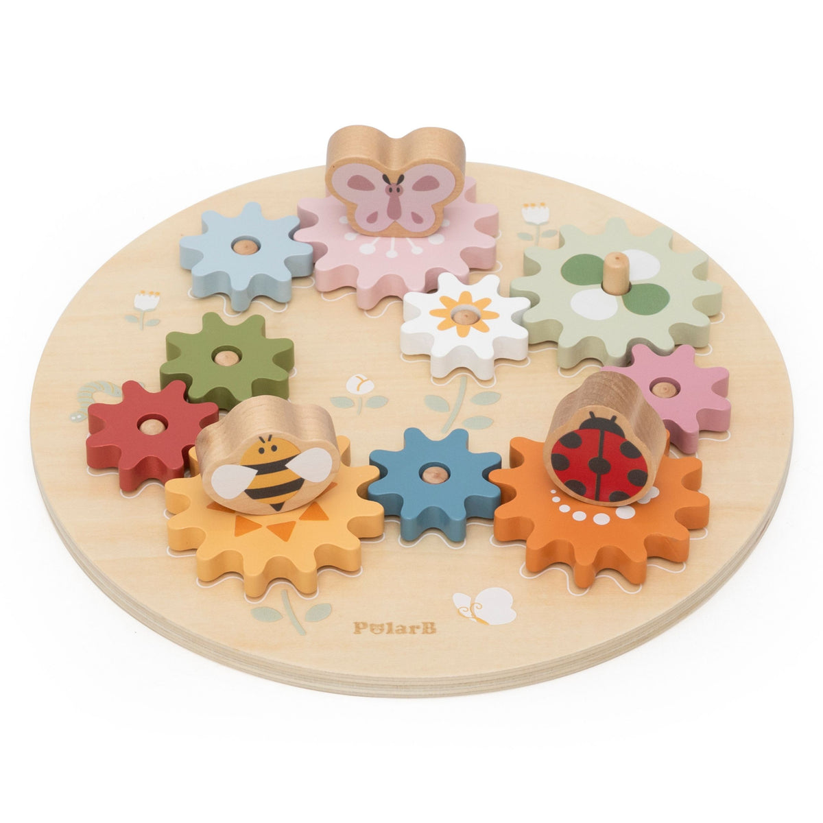 Viga Polarb Wooden Colorful Montessori Gears