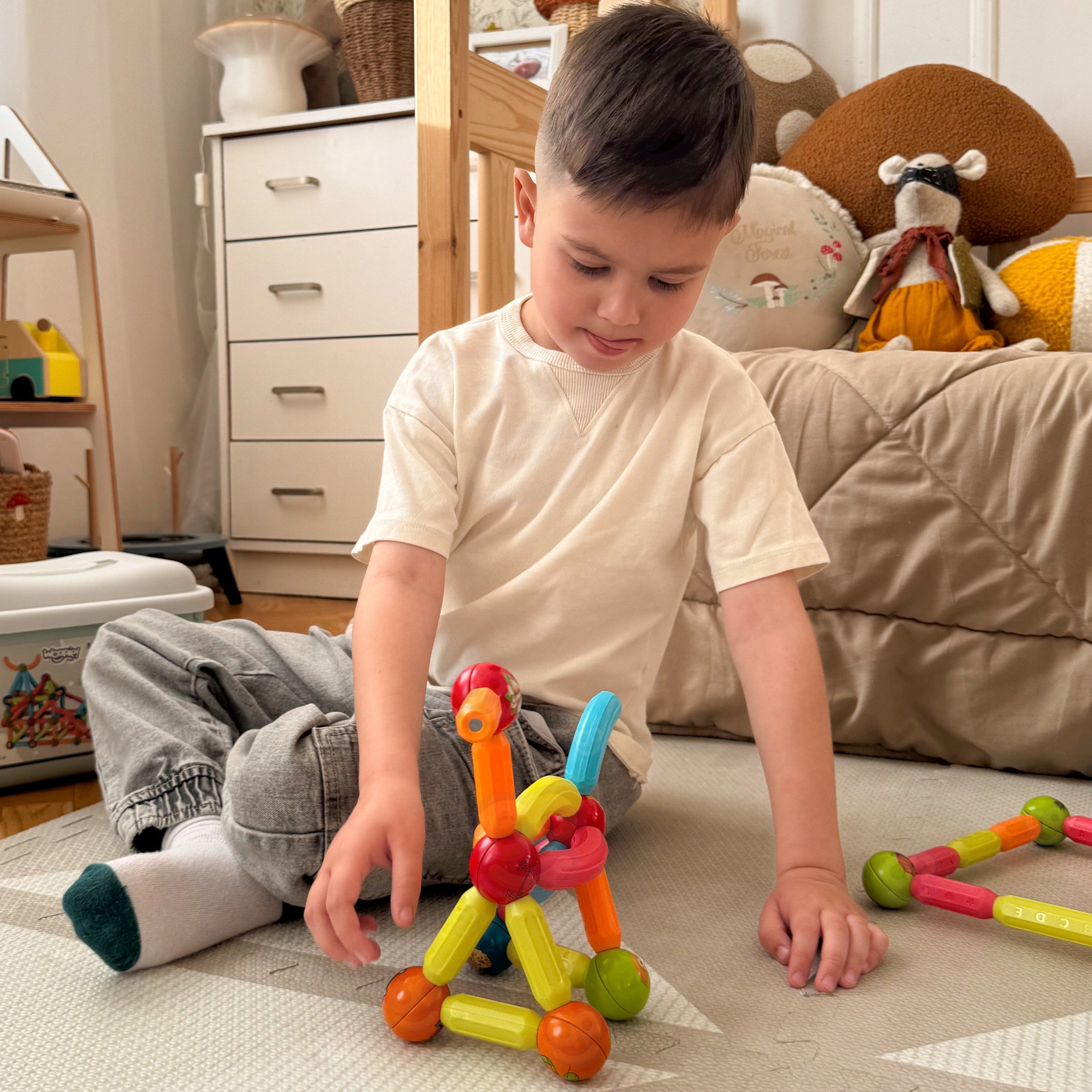 Woopie Magnetic Educational Building Blocks 128 Pcs.