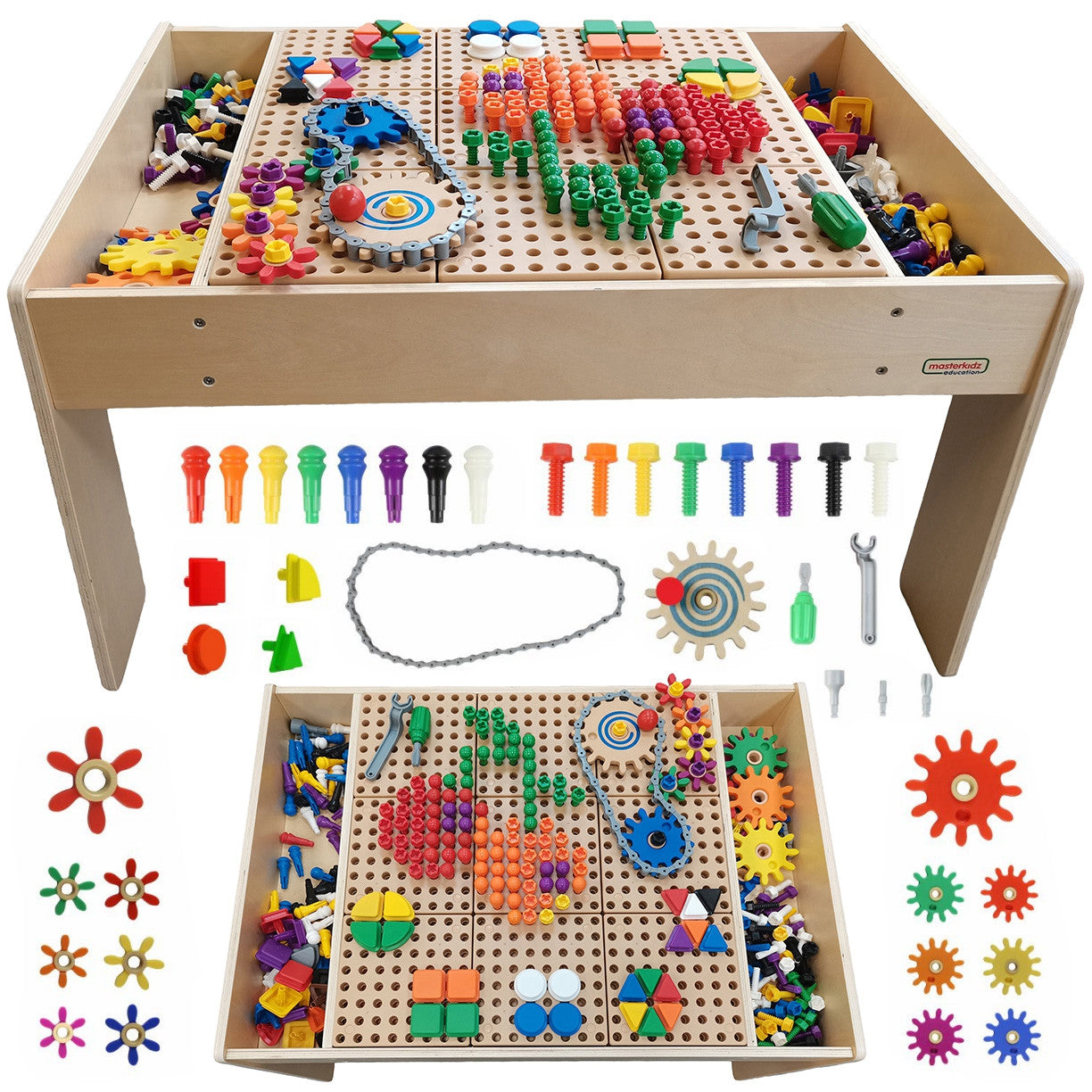 Masterkidz Træ uddannelsesbord + stilk væg tilbehør