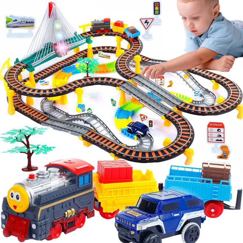 Woopie Electric Train 2in1 Race Track Train Viaduct Car Xxl 192 Pcs.