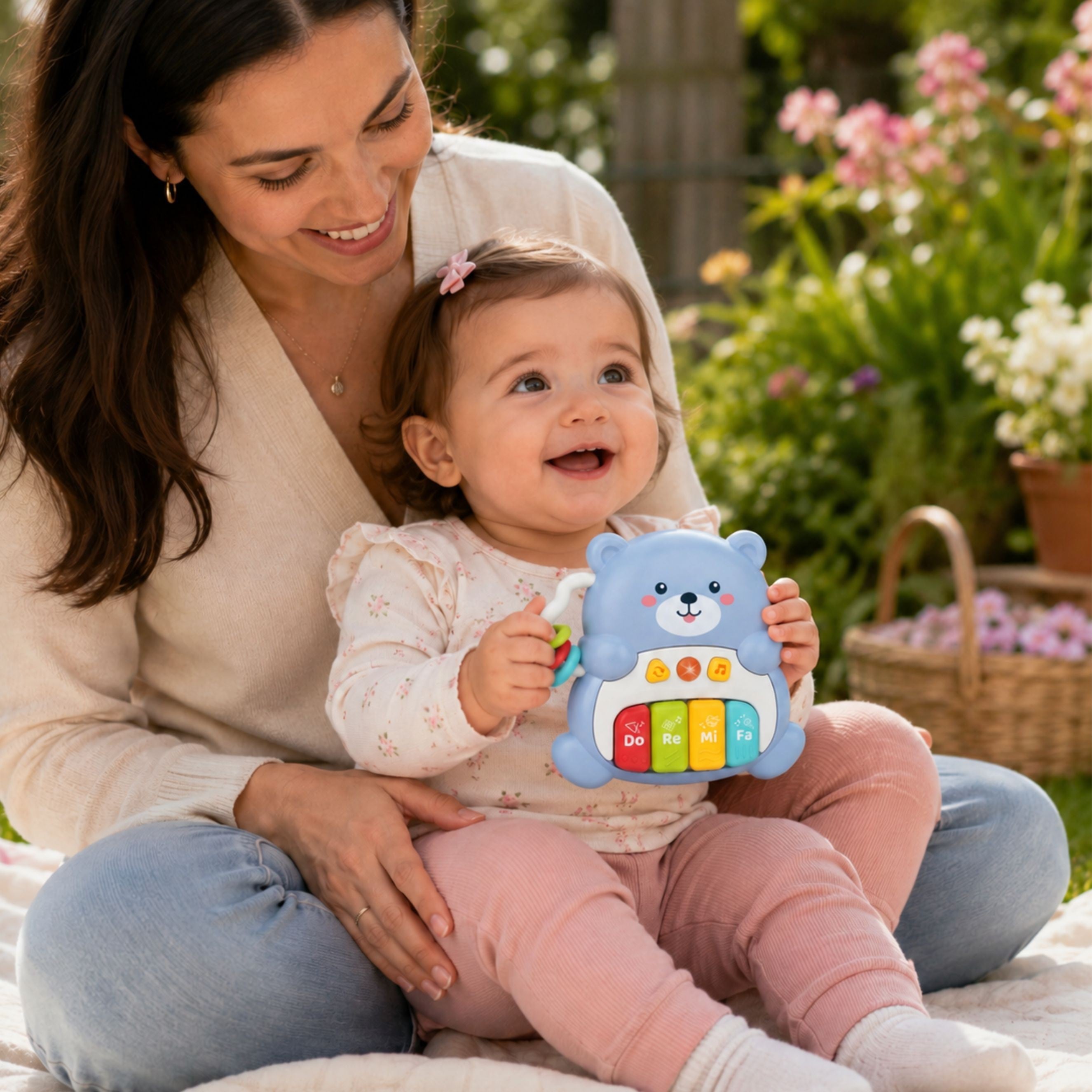 Woopie Baby Interactive Piano Musical Teddy Bear 1 Piece