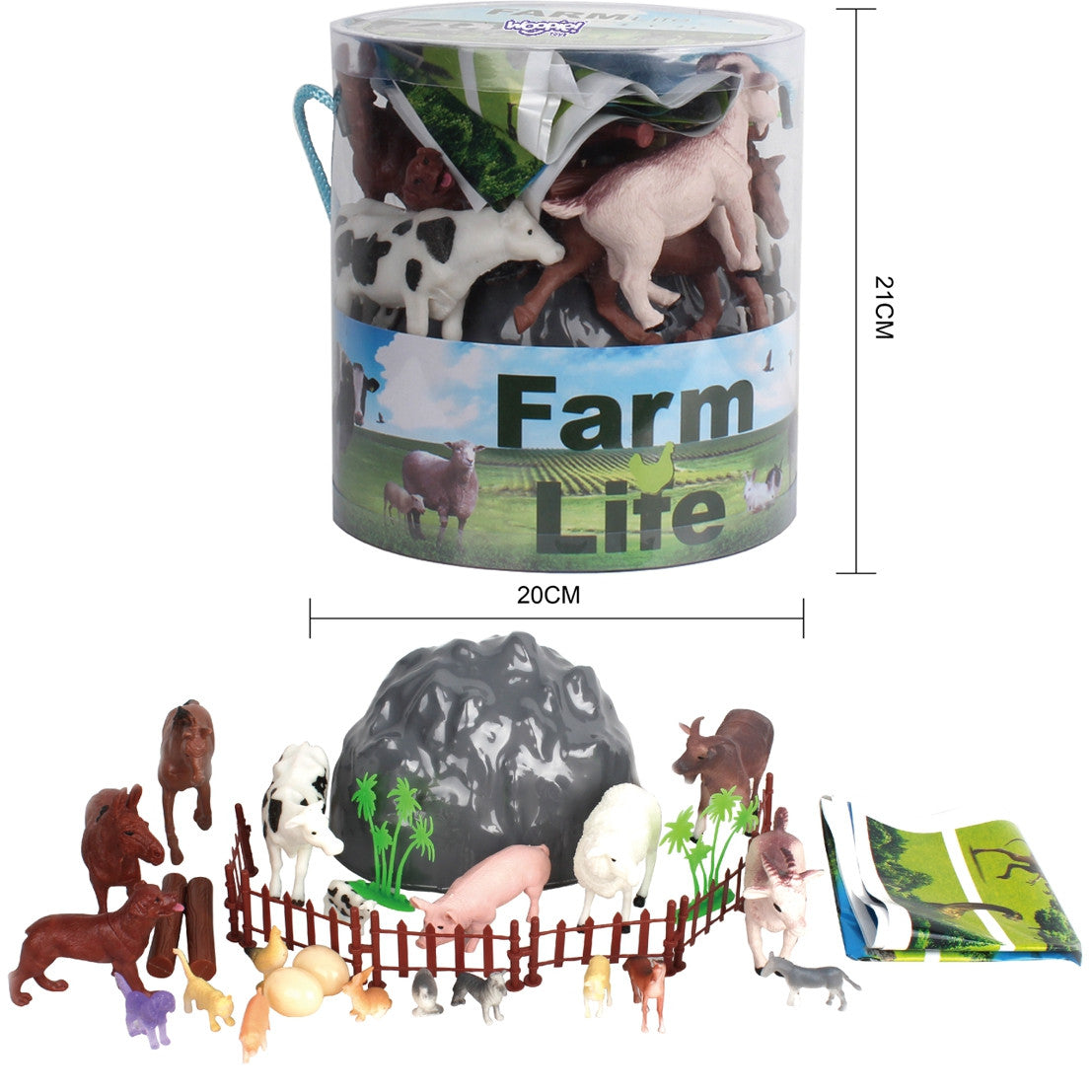 Woopie Set Of Farm Animals Figures 34 Pcs.