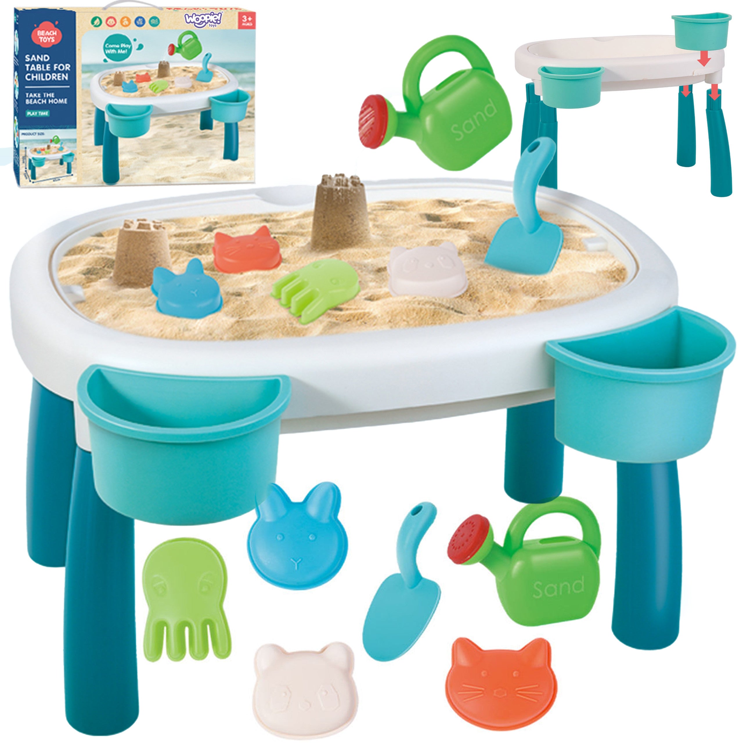 Woopie Water Table 2 In 1 Garden Sandbox Accessories 7 Pcs