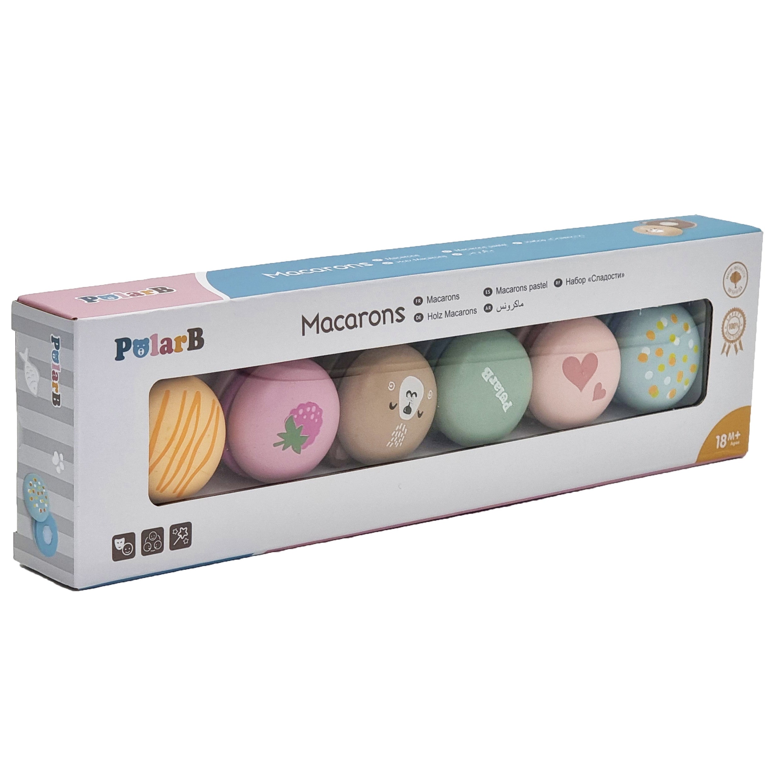 Viga Polarb Fianáin Adhmaid Fianáin Milseogra Socraigh Macaroons