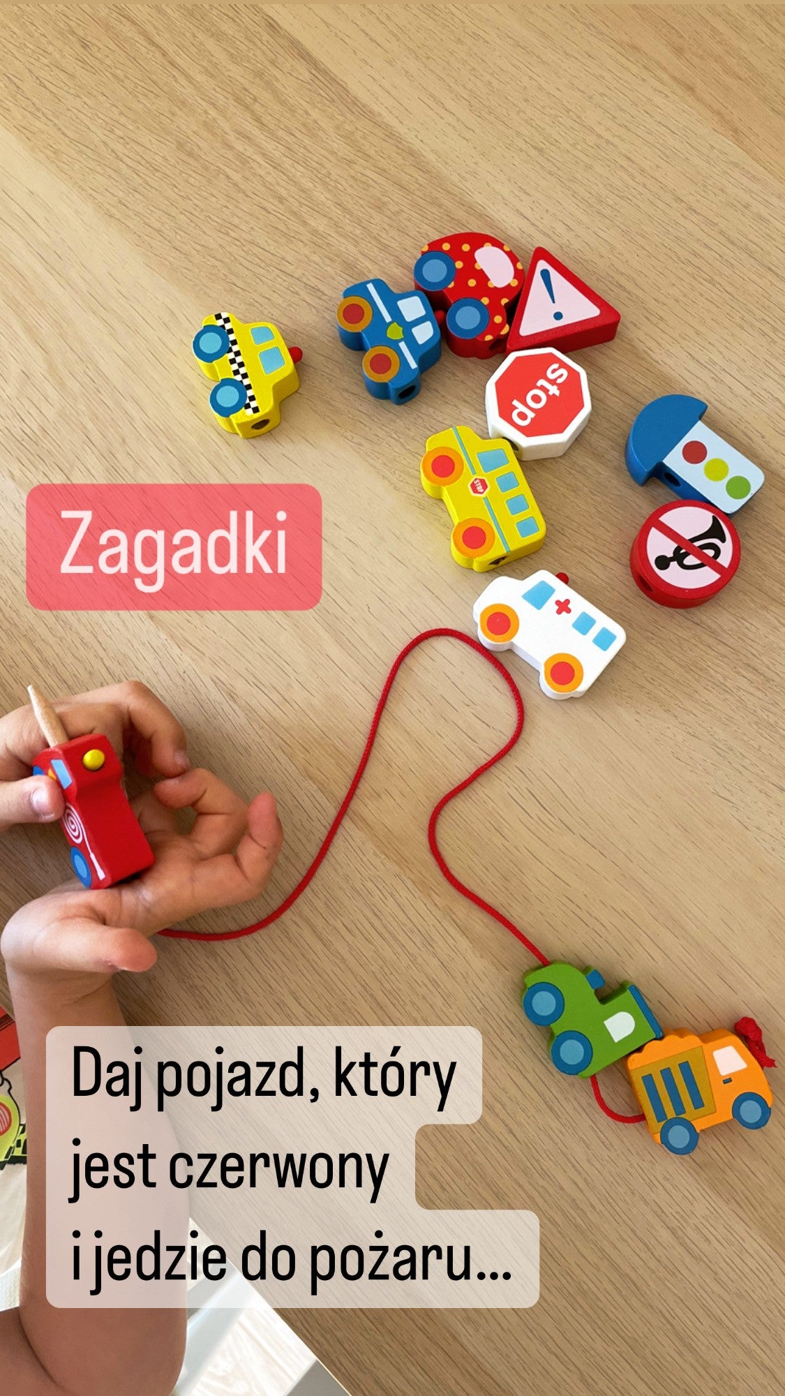 Dřevěné bloky Viga Dřevěné Prokládání krajky Auta
