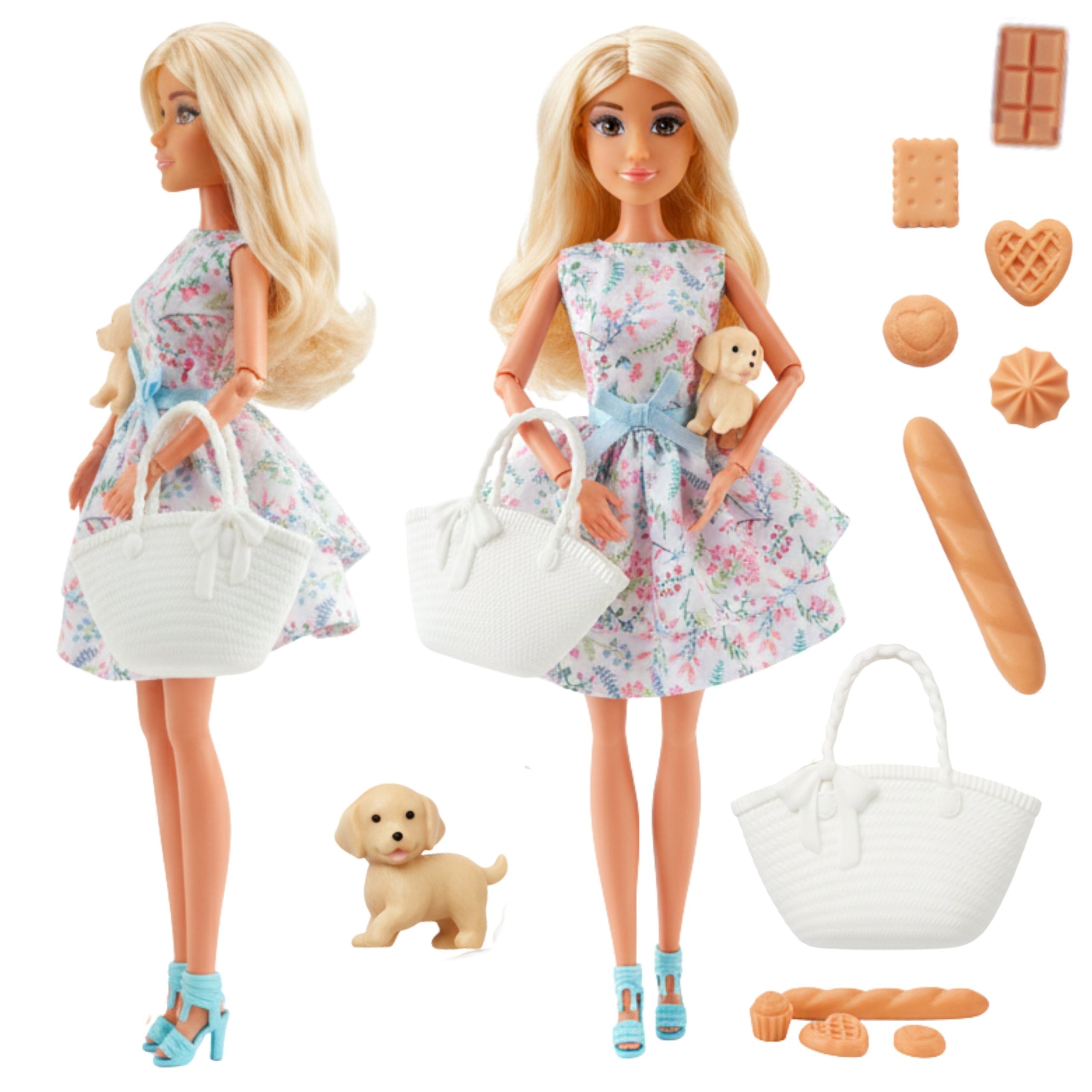Woopie Royal Lily Doll 30 Cm Spring Dress Accessories Doggie Picnic