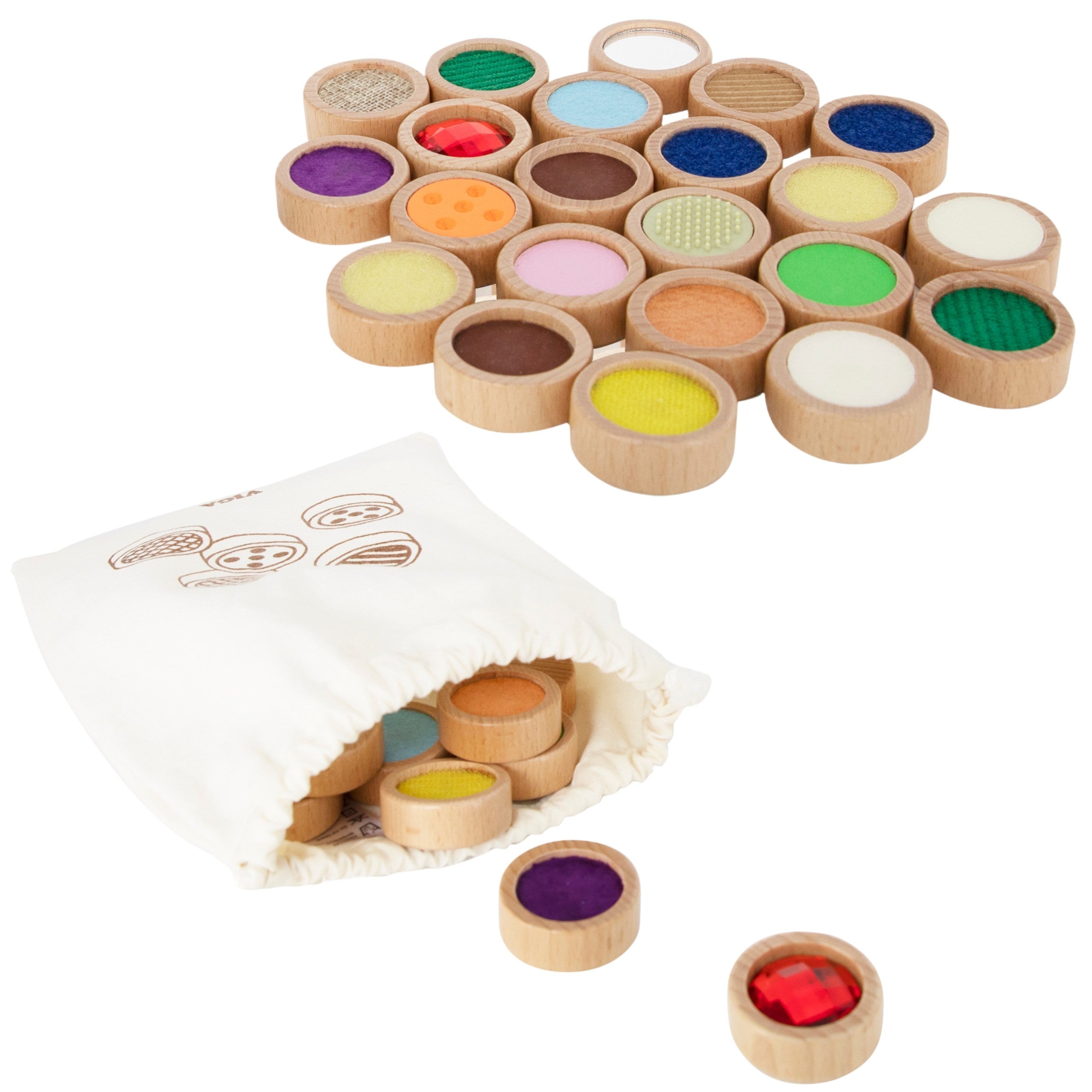 Viga Sensory Touch Memory Blocks 36 Pièces 18 Textures Pour Enfants 3+