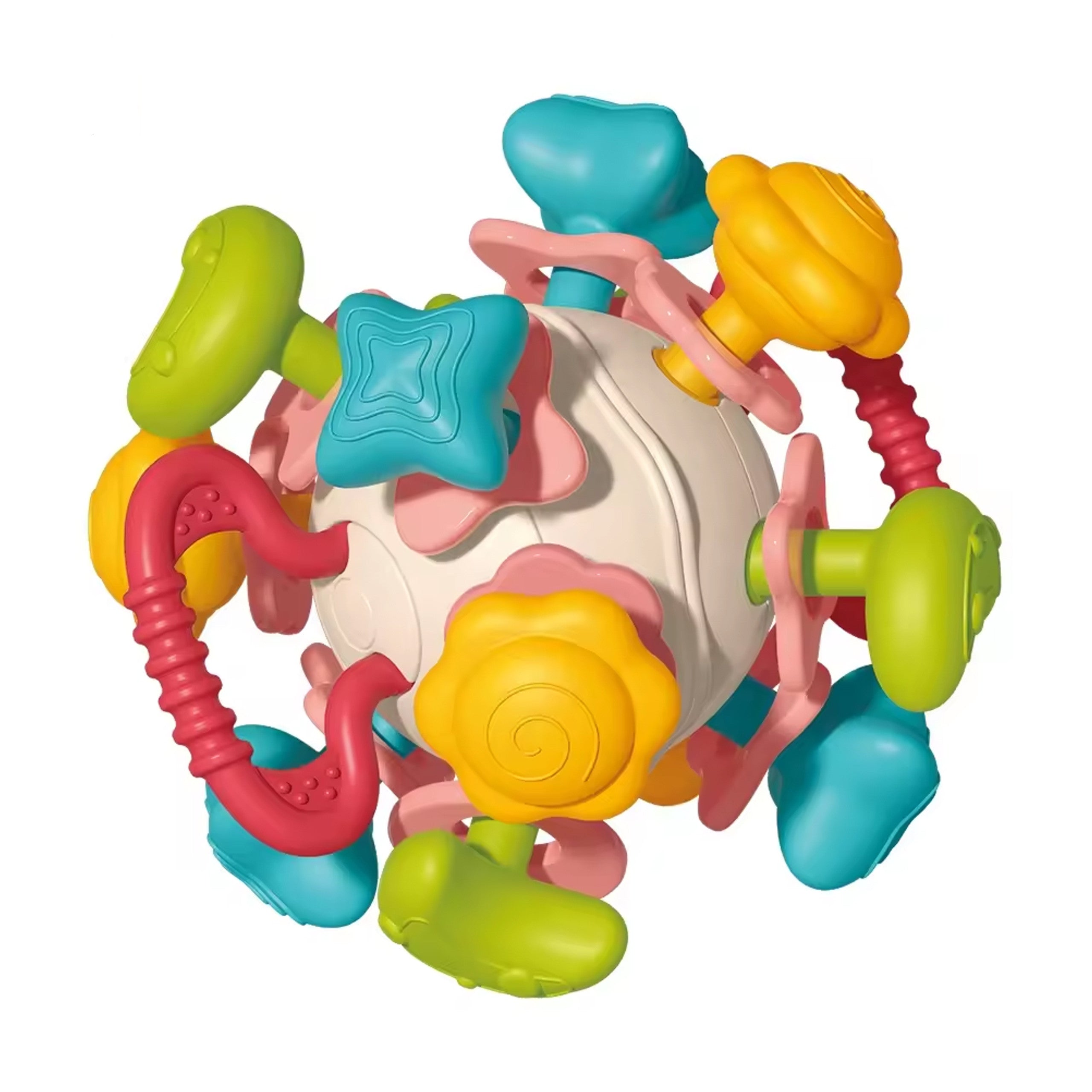 Woopie Baby Soft Rattle 4-in-1 Teether Sensory Toy For Babies 0m+