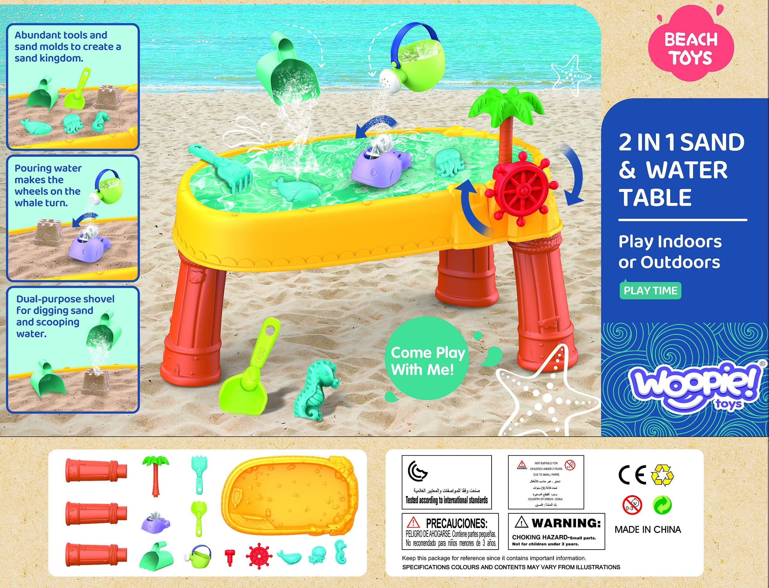 Woopie Water Table 2v1 Sandbox Pirate Ship 8 Acc.