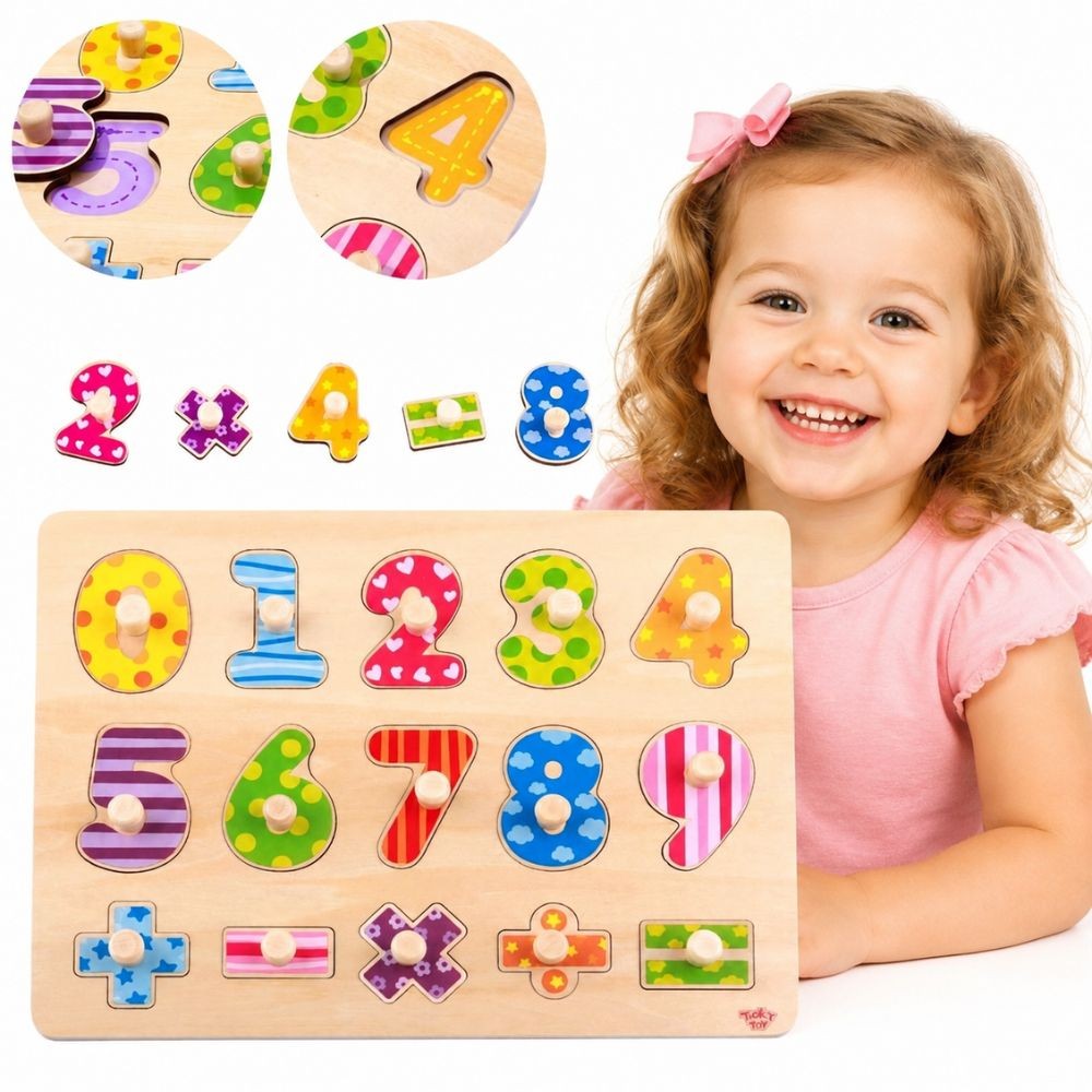 Tooky Toy træpuslespil Lær at tælle puslespil med numre