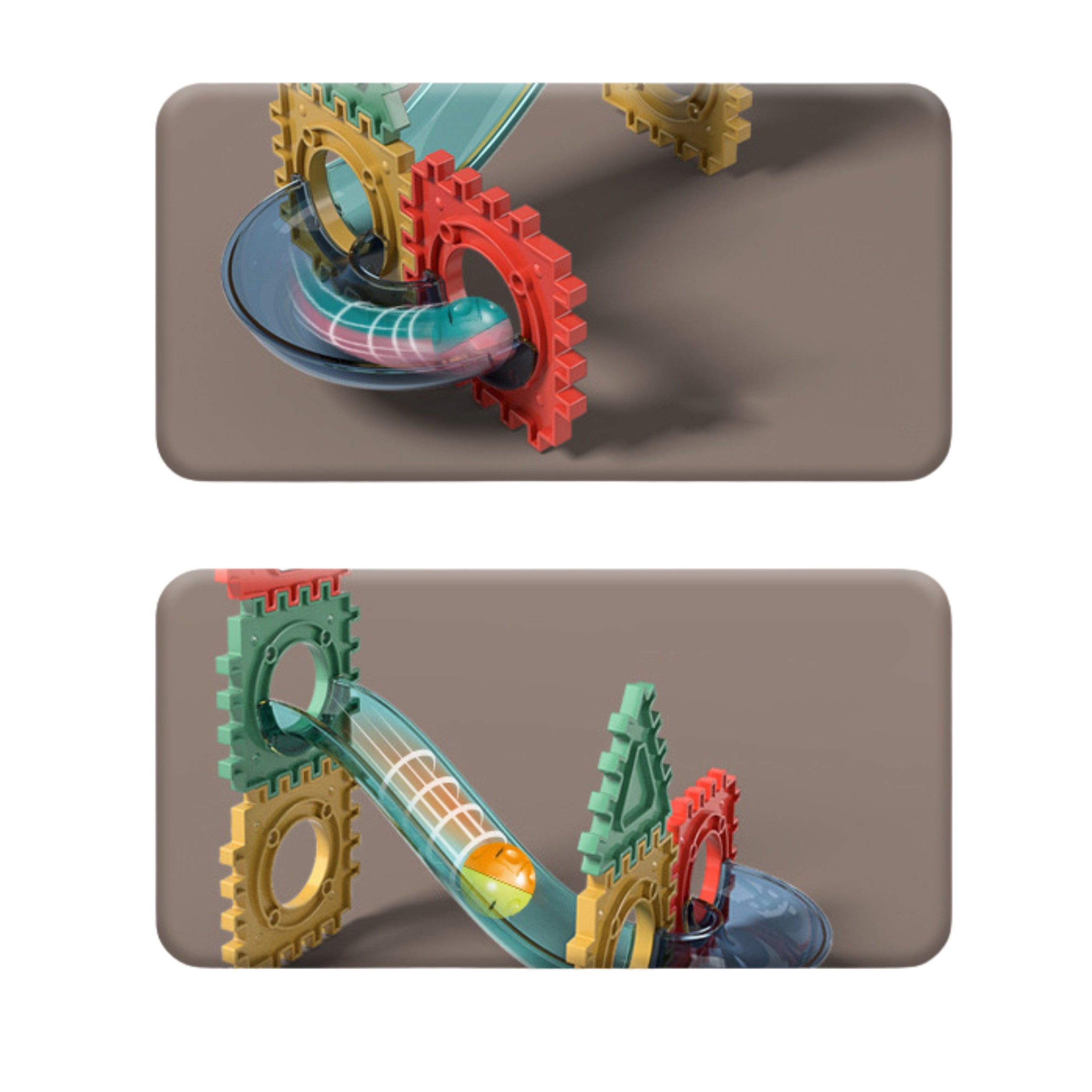 Woopie Blocs de construction magnétiques Ensemble éducatif 3D Ball Track 128 Pcs.