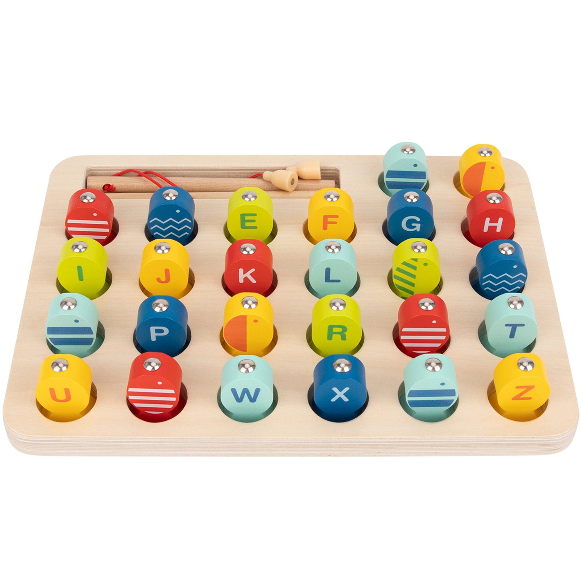 Tooky Giocattolo in Legno Gioco Pesca Apprendimento Lettere 29 Pz.