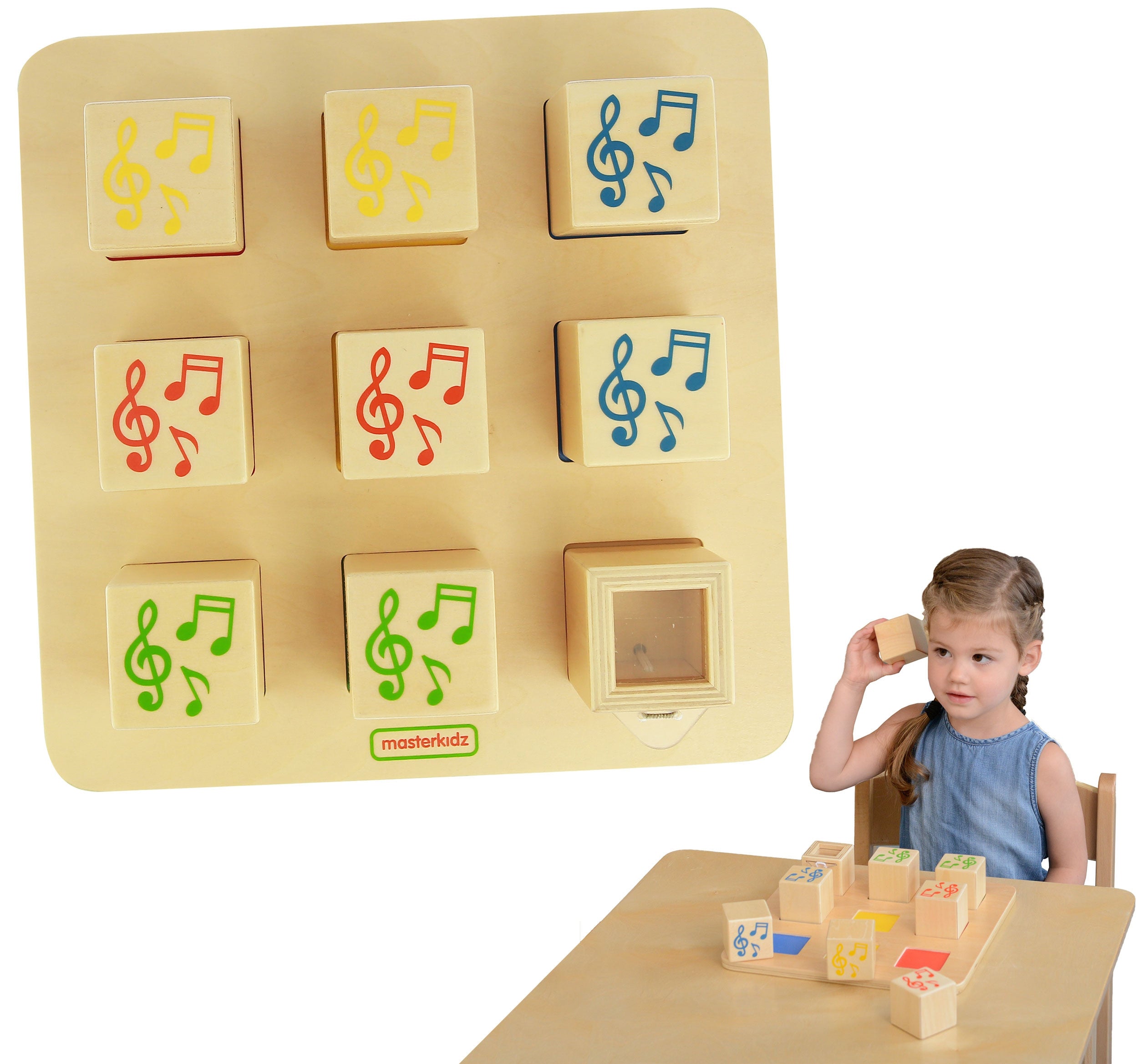 Masterkidz Wooden Sensory Sorter Connecting Sounds Montessori
