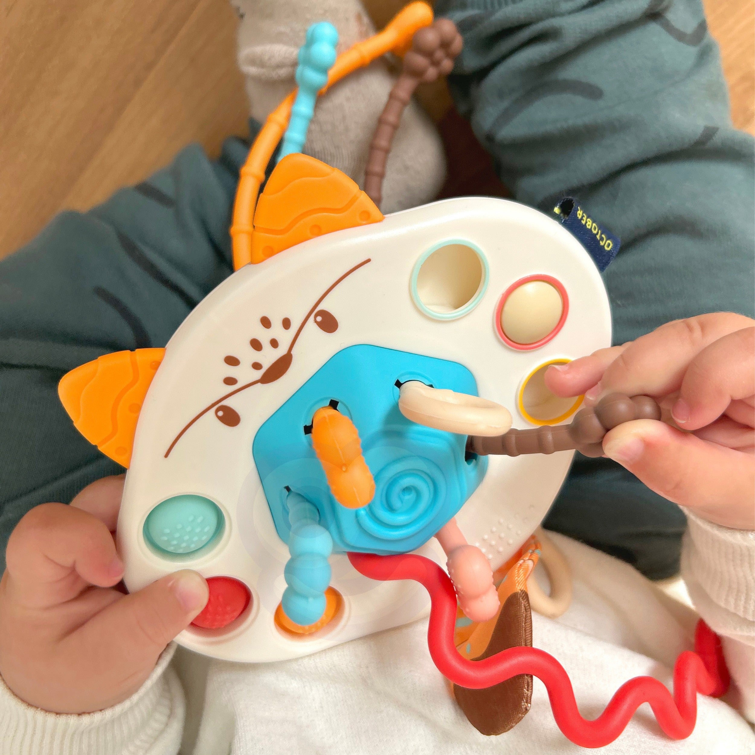 Woopie Baby Montessori Juguete sensorial Sonajero mordedor Zorro multifuncional