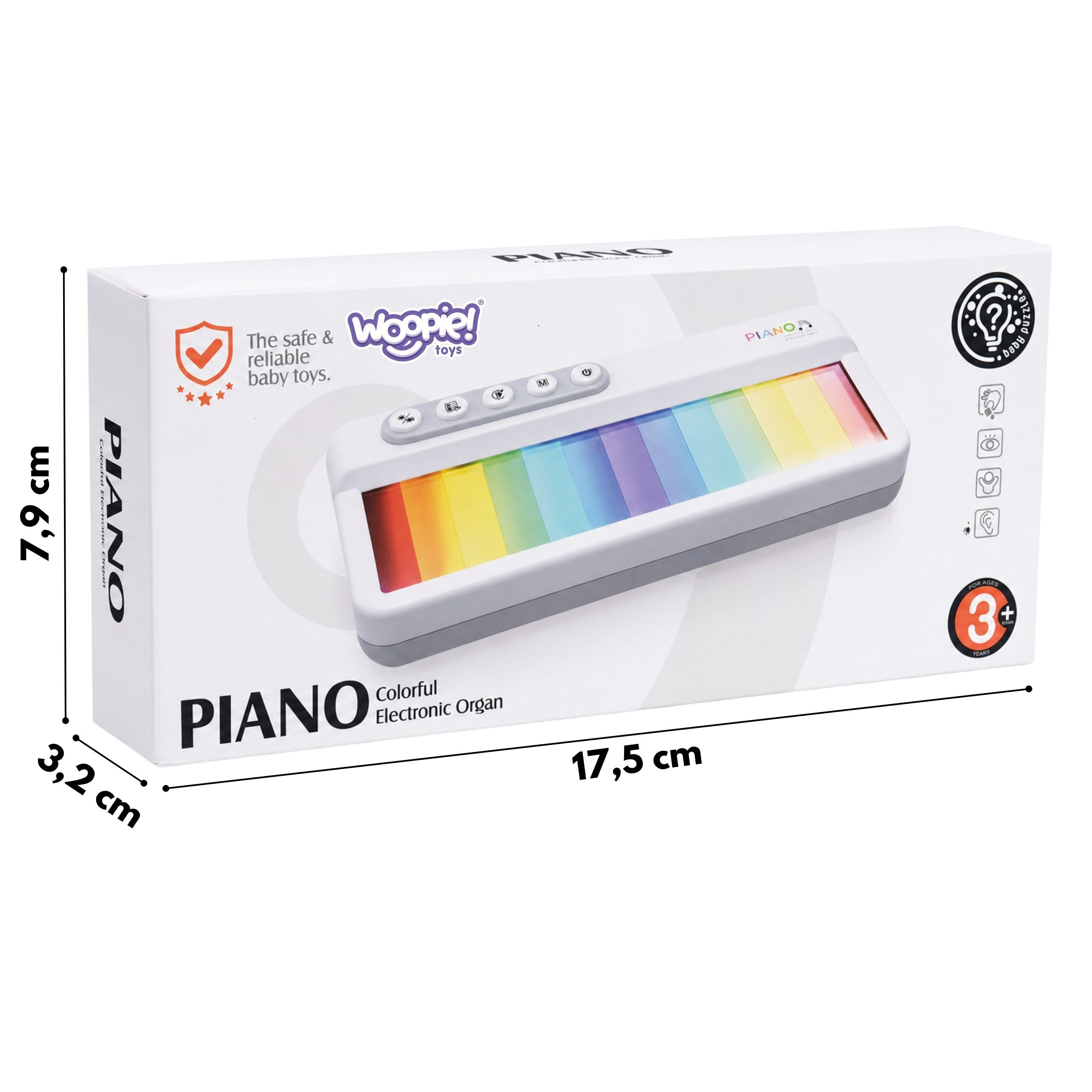 Woopie Rainbow Touch Piano With Backlight And Learning Mode 3+