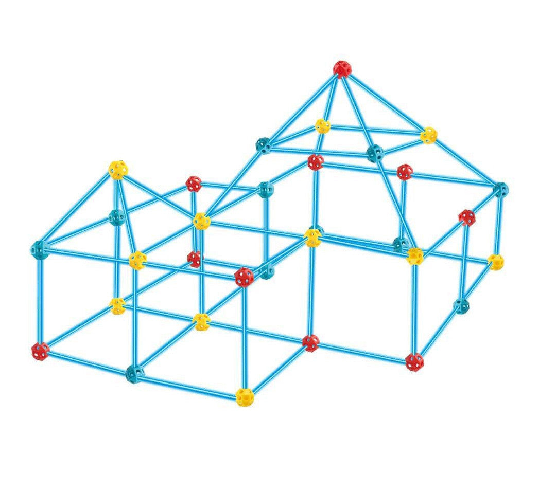 Woopie Big Blocks Construction Tent Set Straws Tubes 128 Pcs.