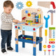 Дървена маса за работилница Направи си сам Tooky Toy