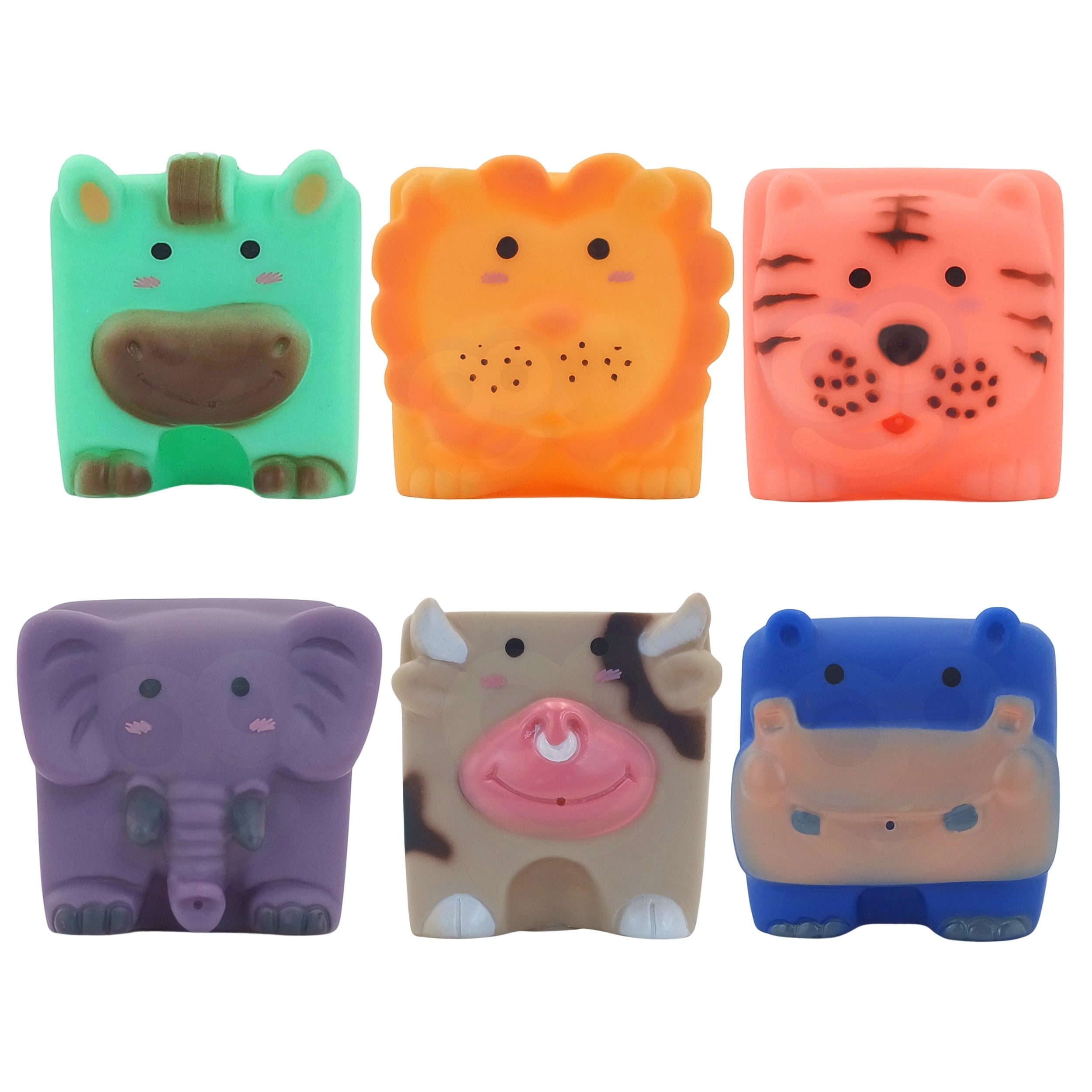 Woopie Baby Klocki Sensoryczne Zwierzęta Wyciskanie Puzzle + Dźwięk 6 Szt.