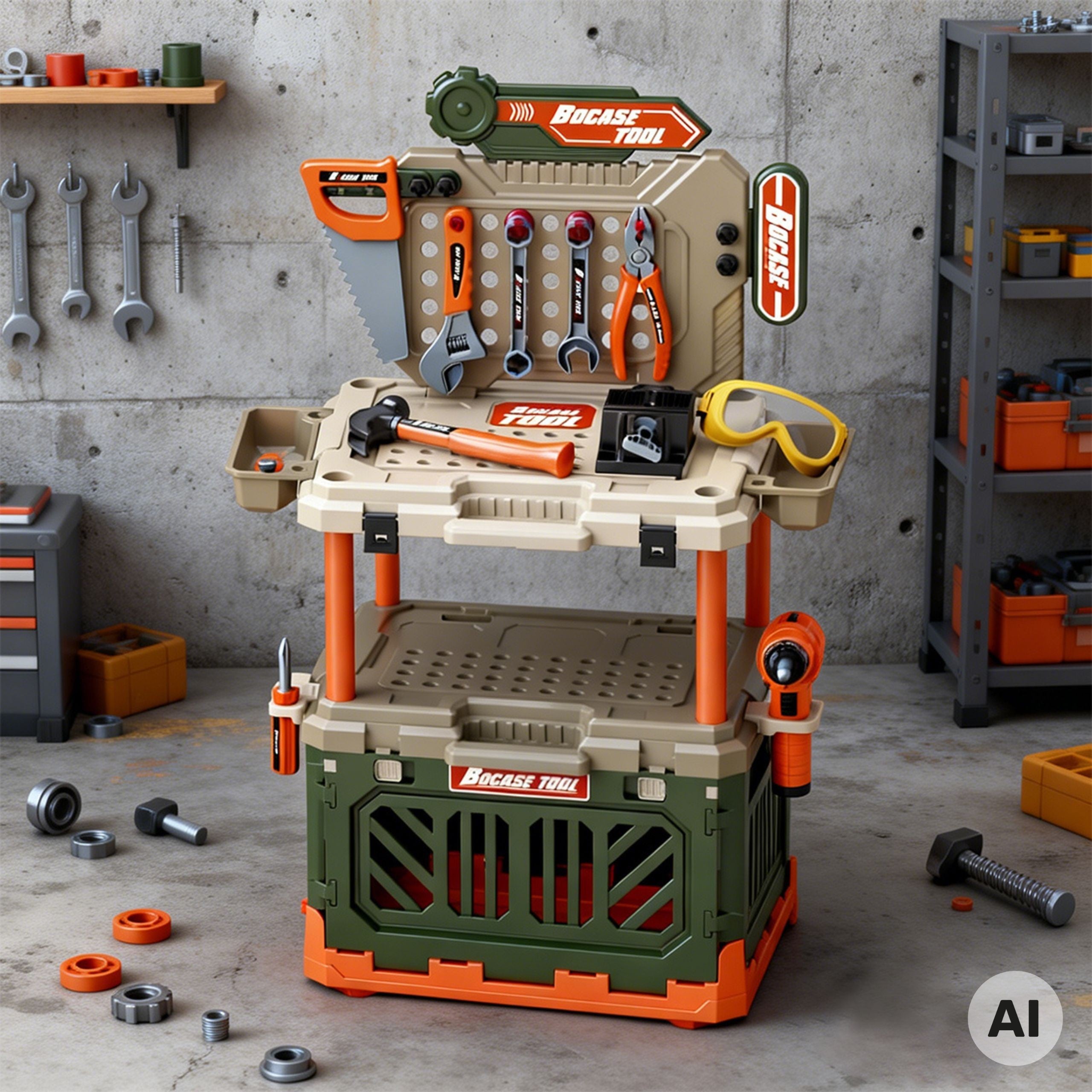 Woopie 4-in-1 Workshop For Little Handyman Battery-powered Drill Accessories 90pcs.