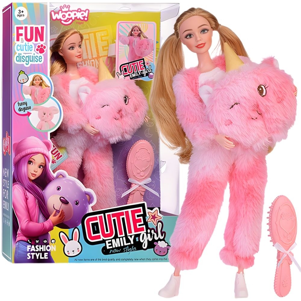 Woopie Royal Emi pop in roze teddybeerkostuum