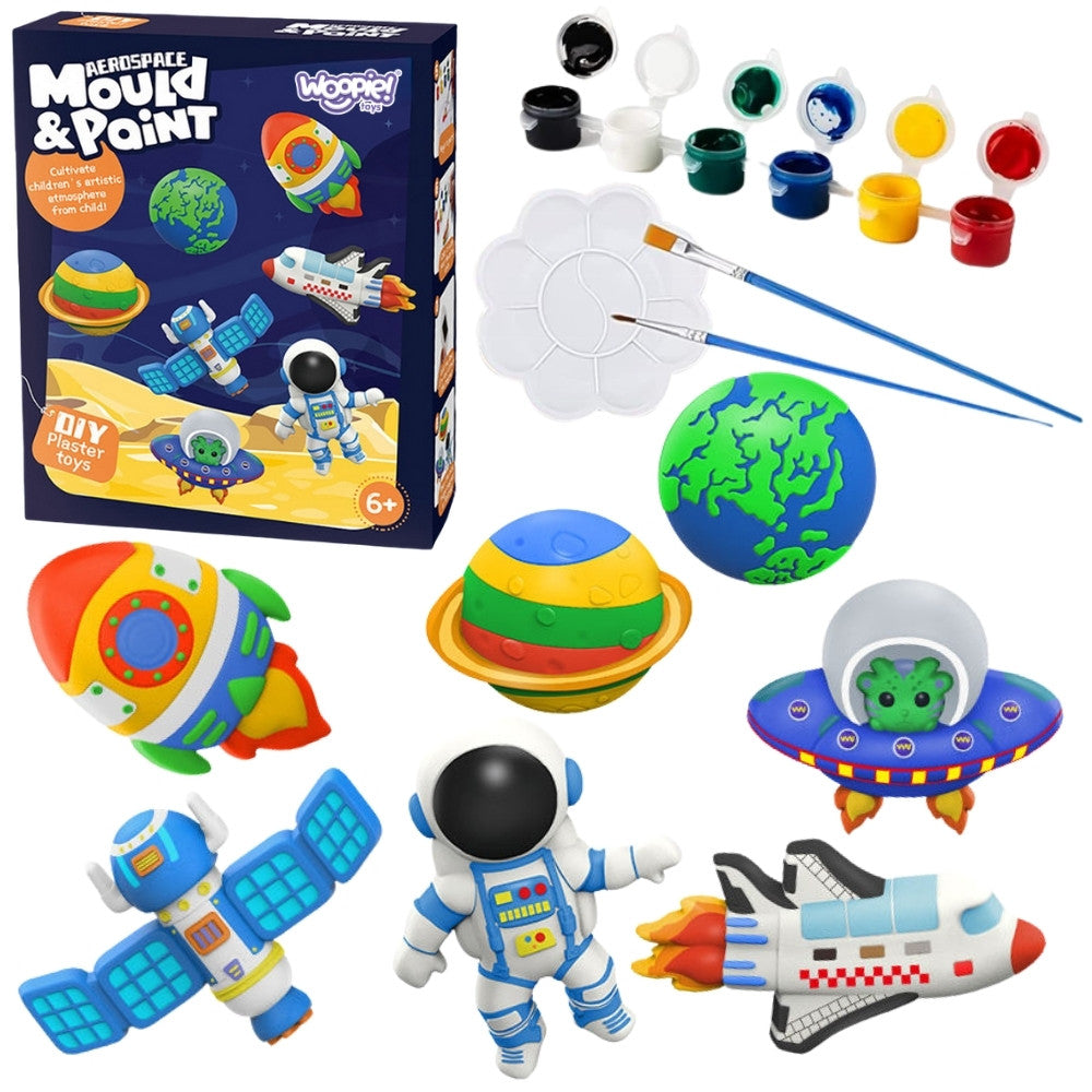 Woopie Направи си сам Paint Craft Kit Направете гипсови фигури и боя - космически комплект